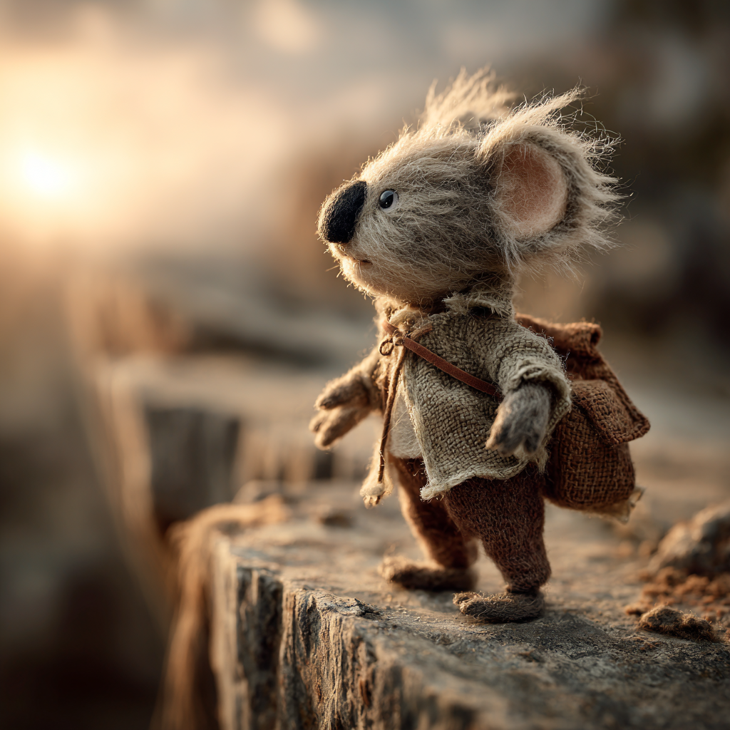 Cinematic Heartwarming Macro Photograph of Koala