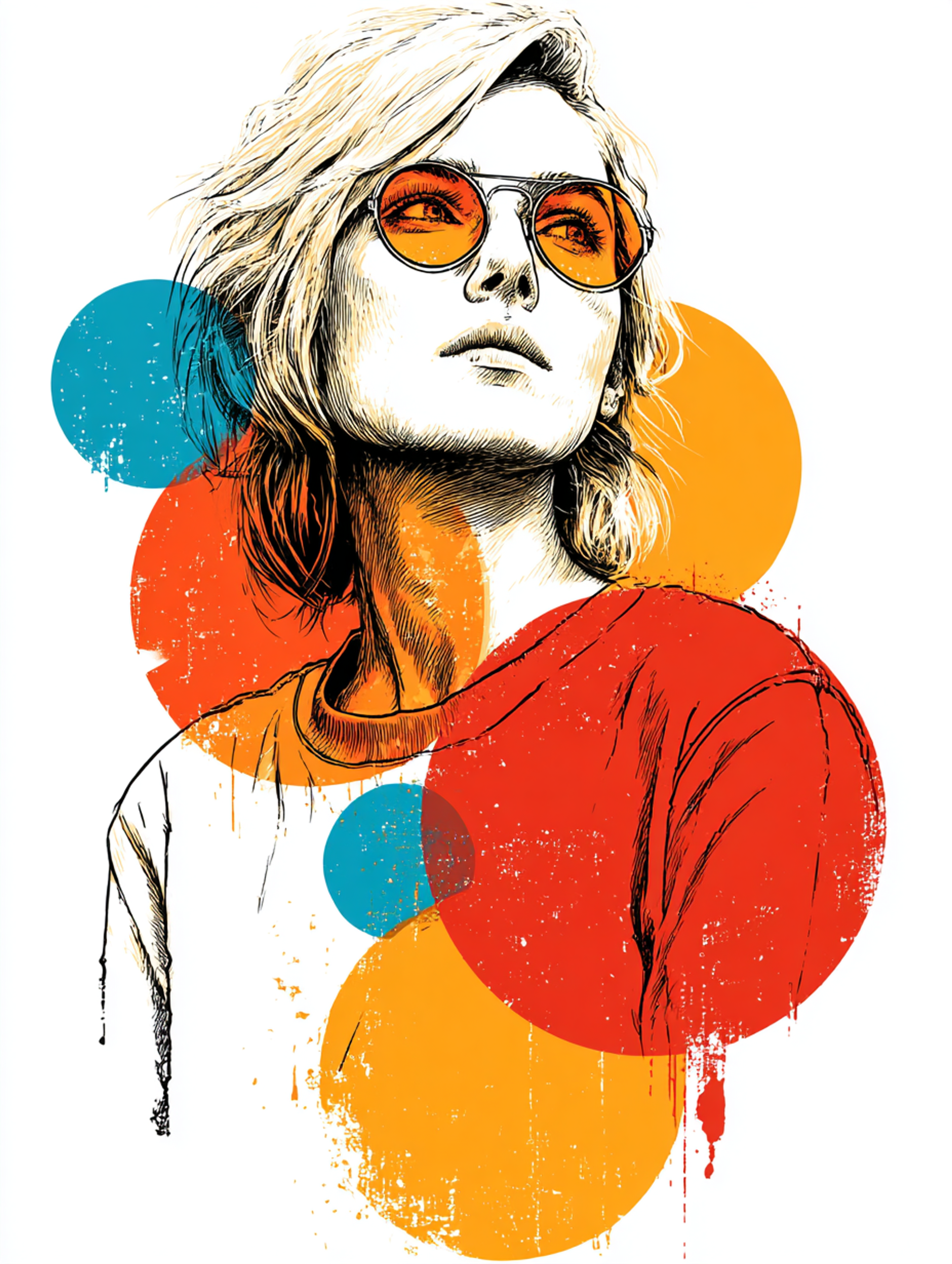 Retro Pop Art Woman S Portrait Illustration
