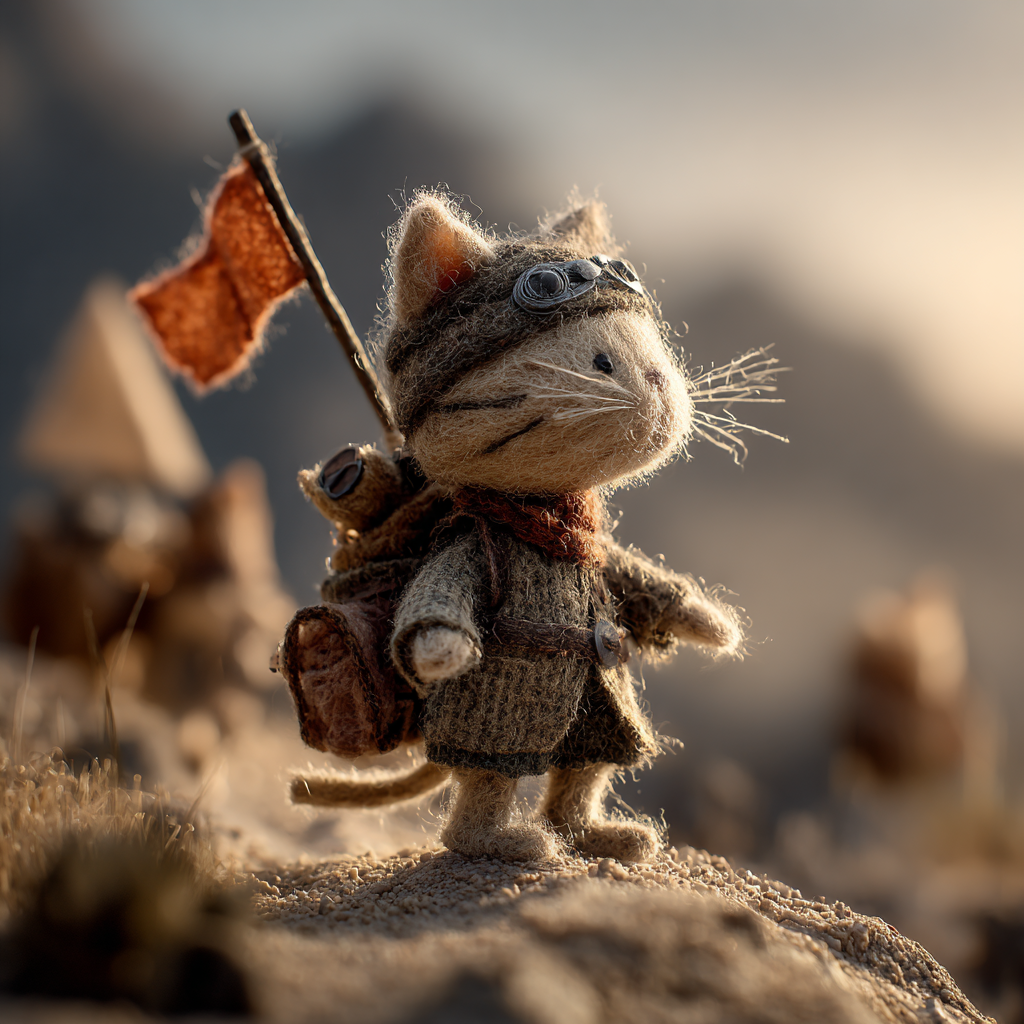 Cinematic Heartwarming Macro Photograph of Kitten Composition 2