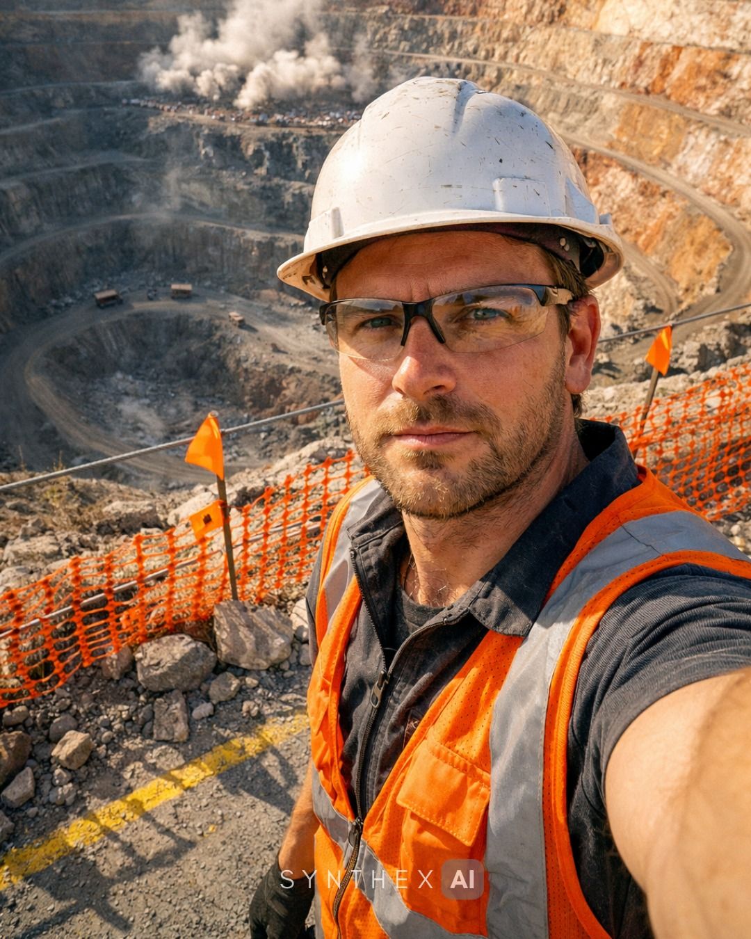 Generate Open Pit Mine Blast Selfies