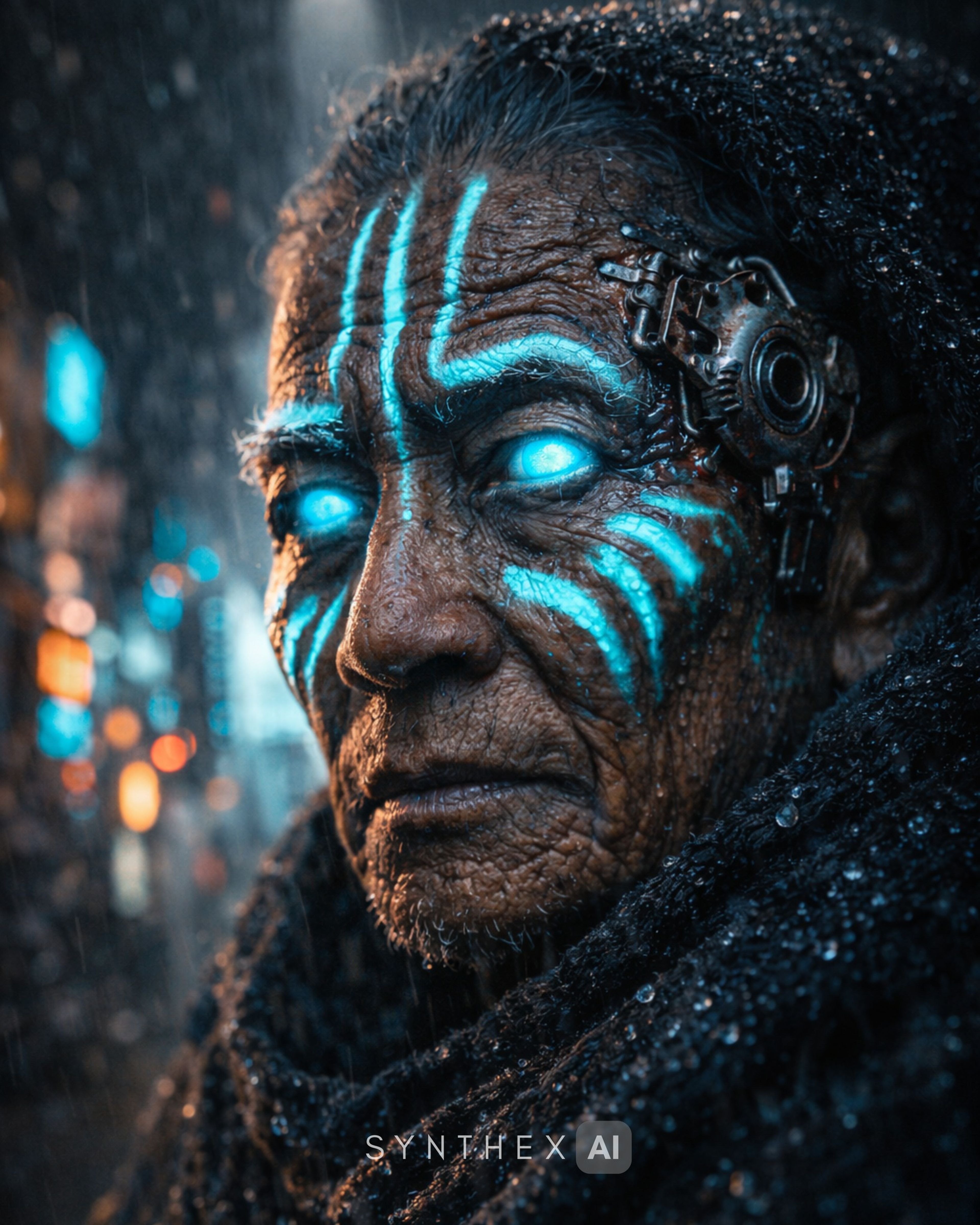 Generate Bioluminescent Neo Shaman Portraits