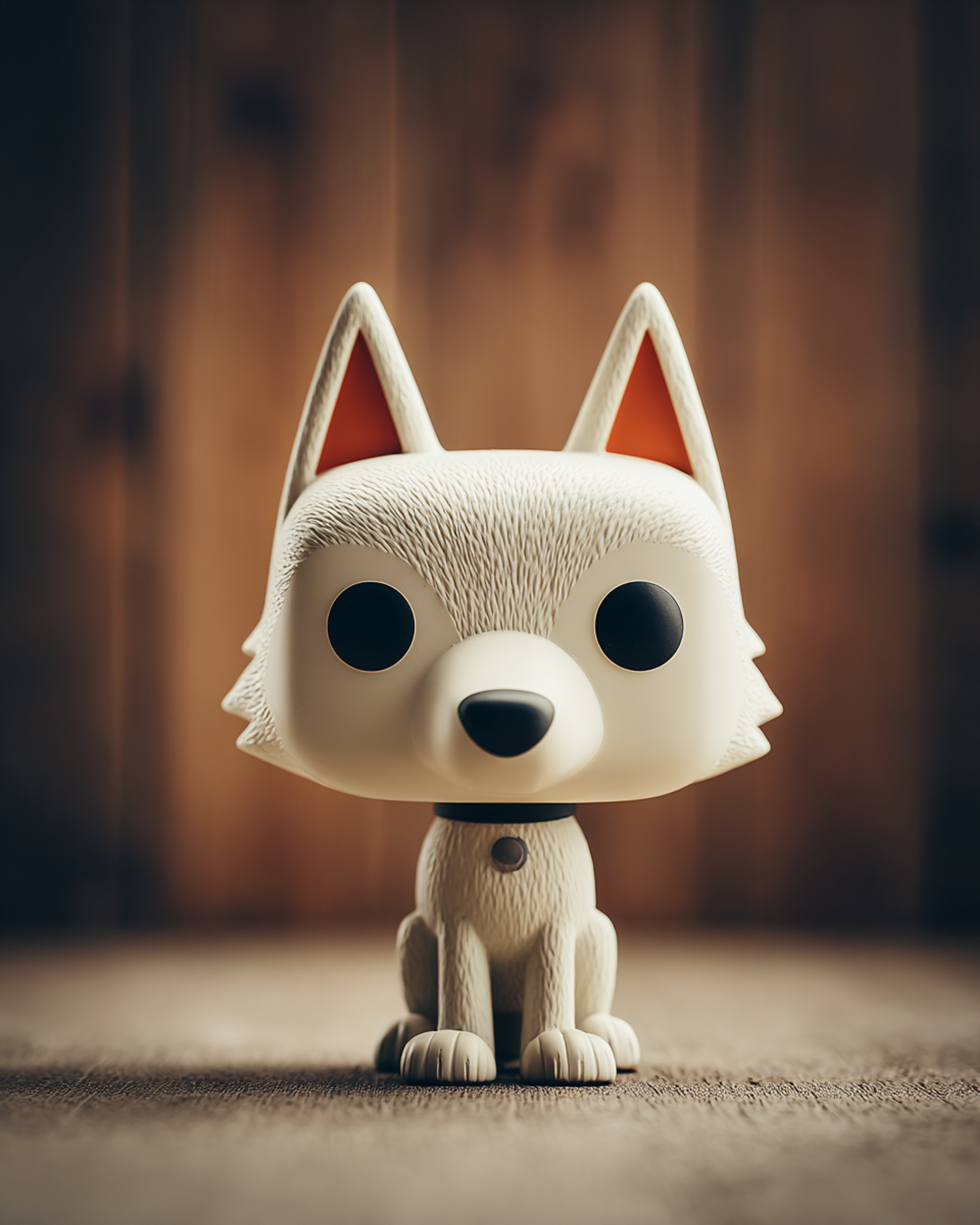 Stylized Vinyl Wolf Toy Portrait