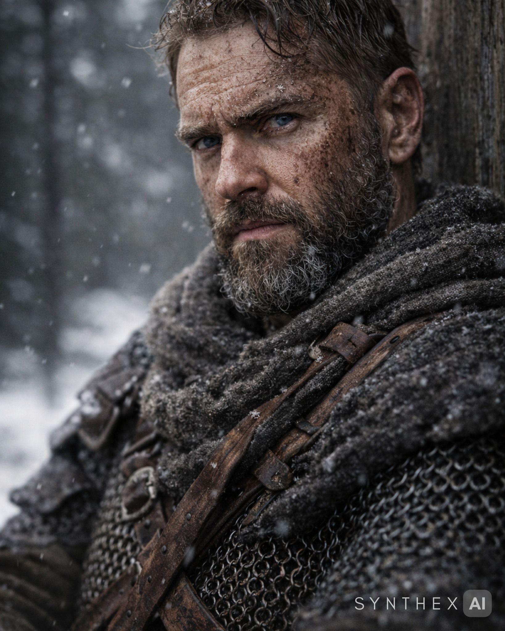 Generate Nordic Warrior Winter Portraits
