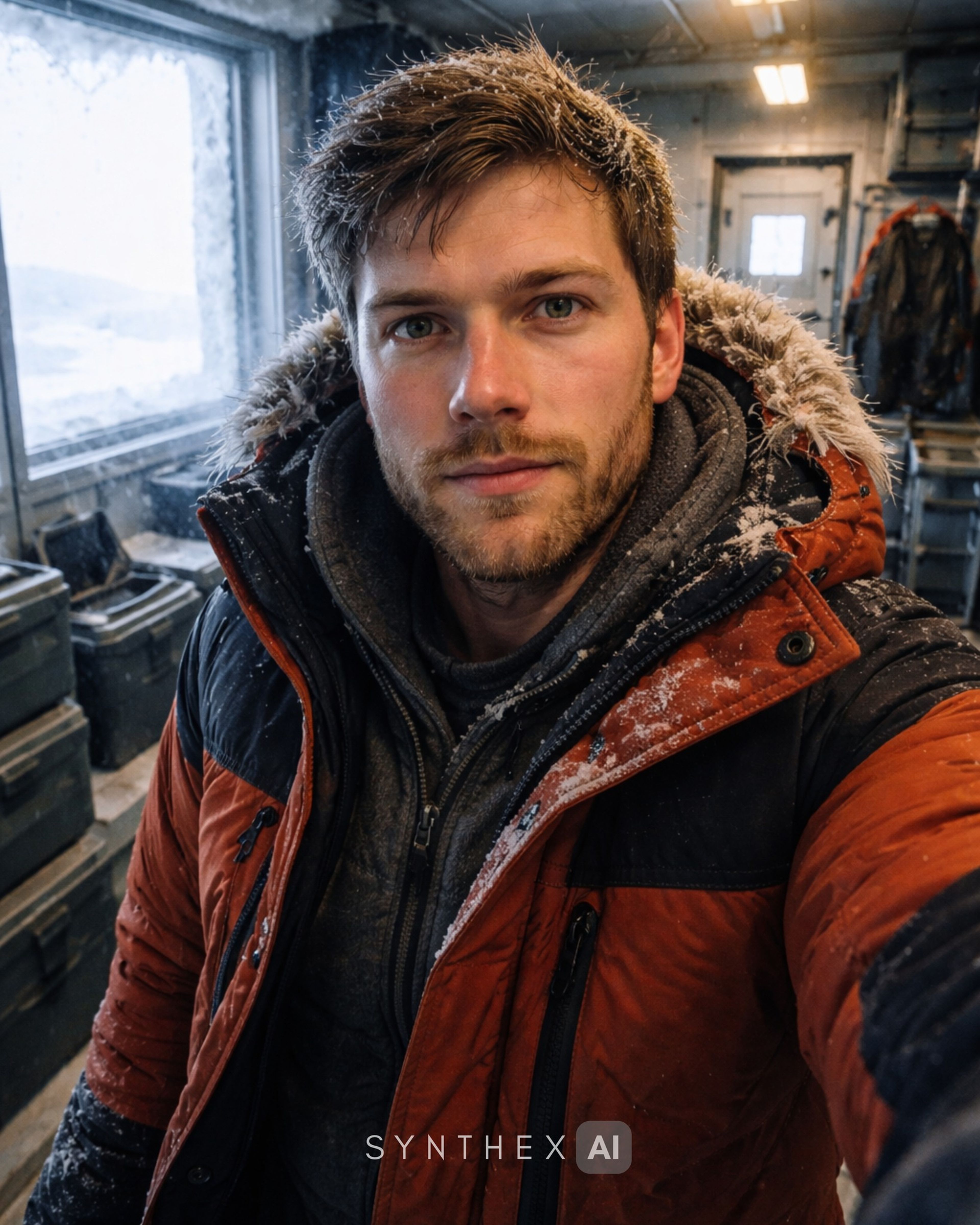 Generate Antarctic Station Storm Selfies