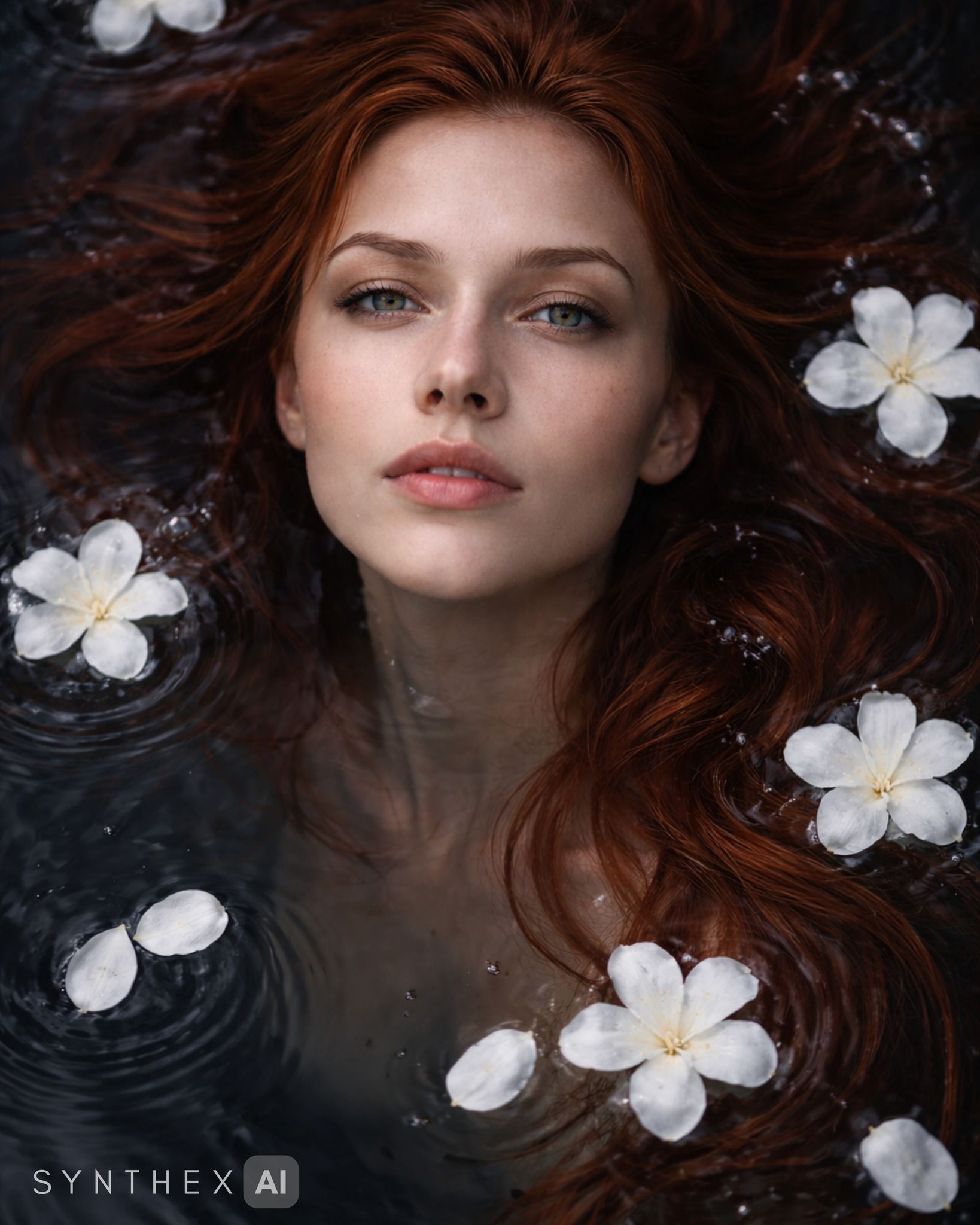 Generate Dark Water Gardenia Portraits