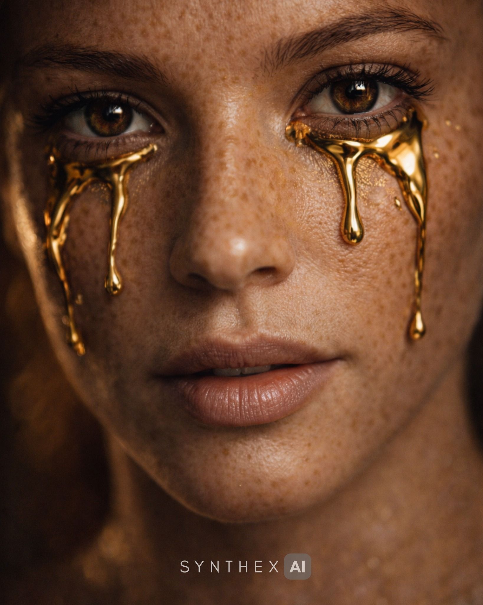 Generate Gold Tears Macro Portraits