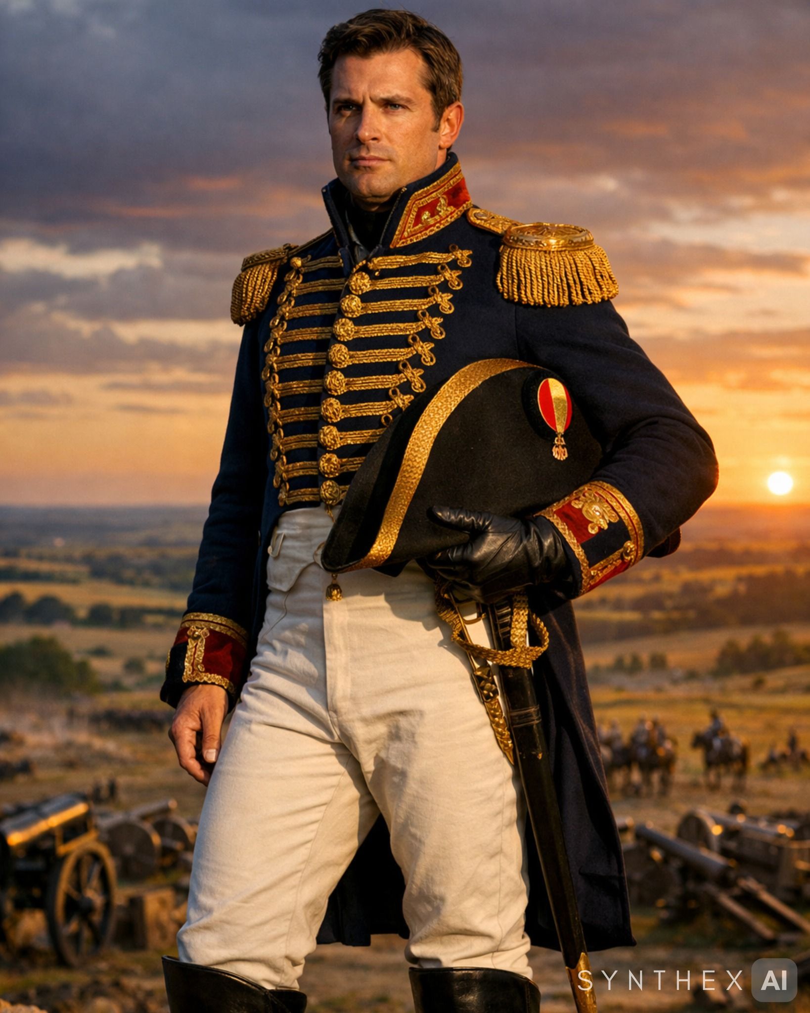 Generate Napoleonic Battlefield Officer Portraits