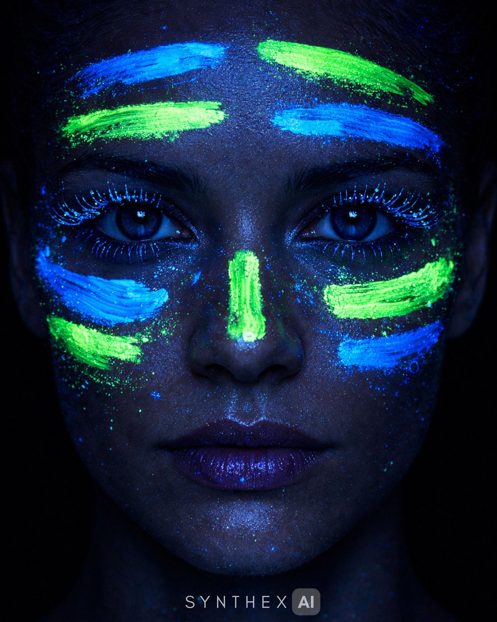 Generate Ultraviolet Makeup Fluorescence Portraits