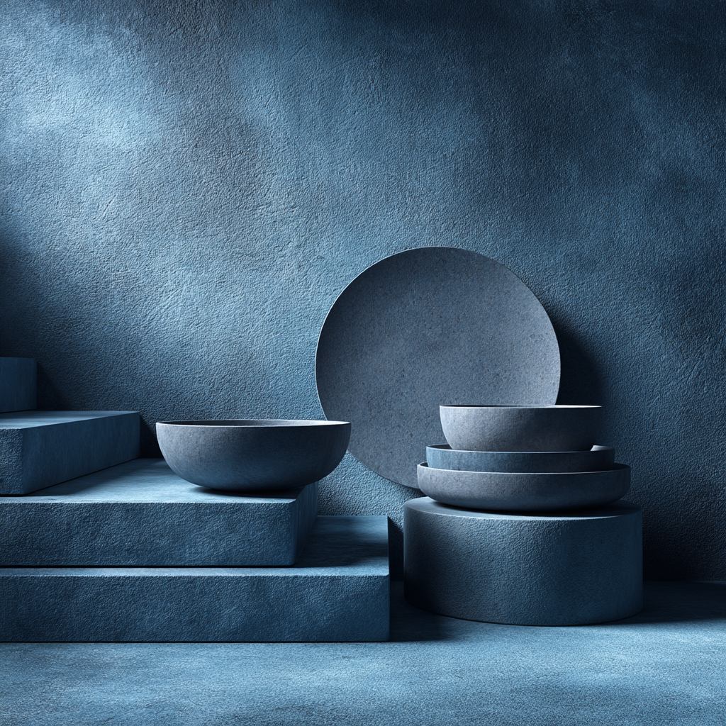 Monochrome Indigo Smoke Editorial Still Life