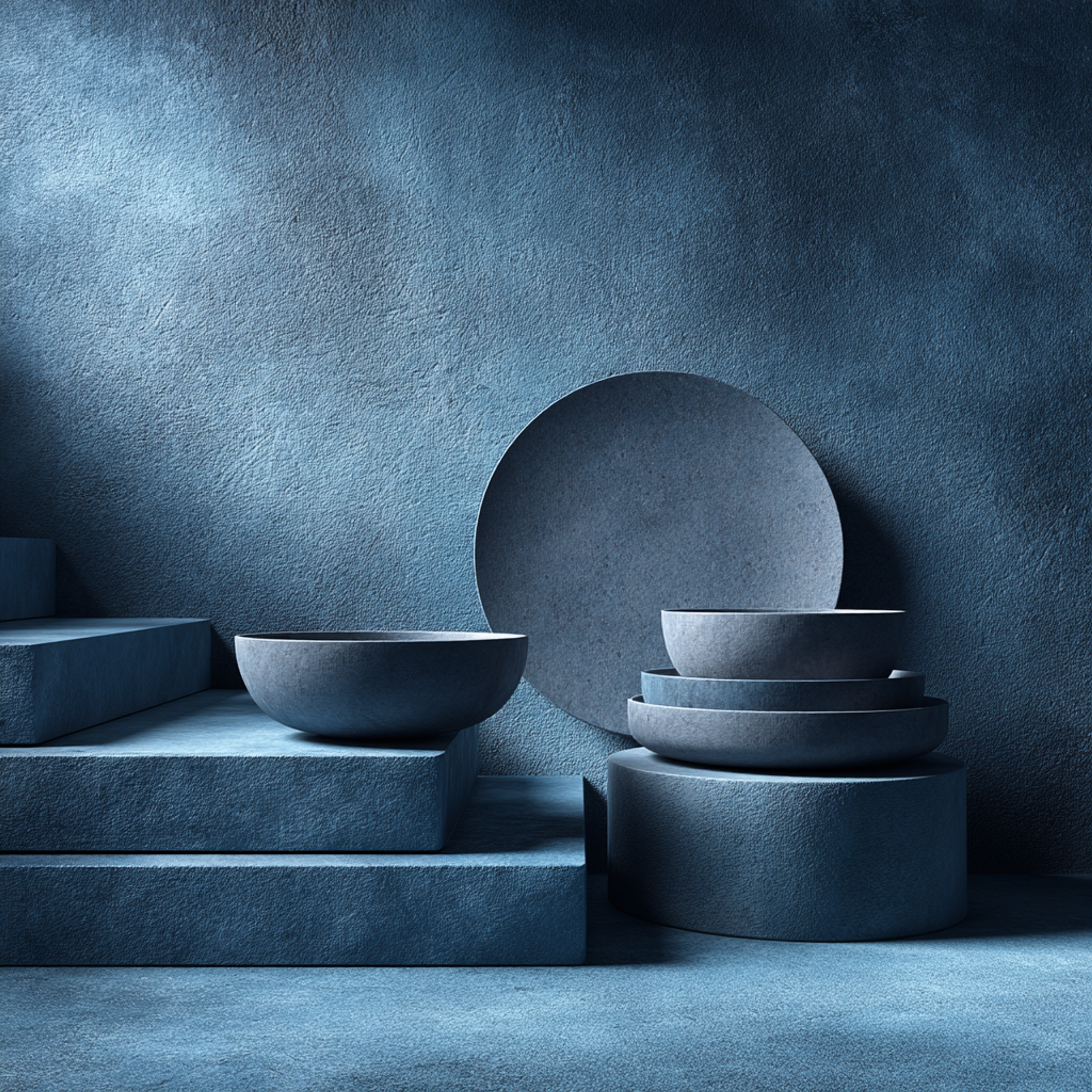 Monochrome Indigo Smoke Editorial Still Life