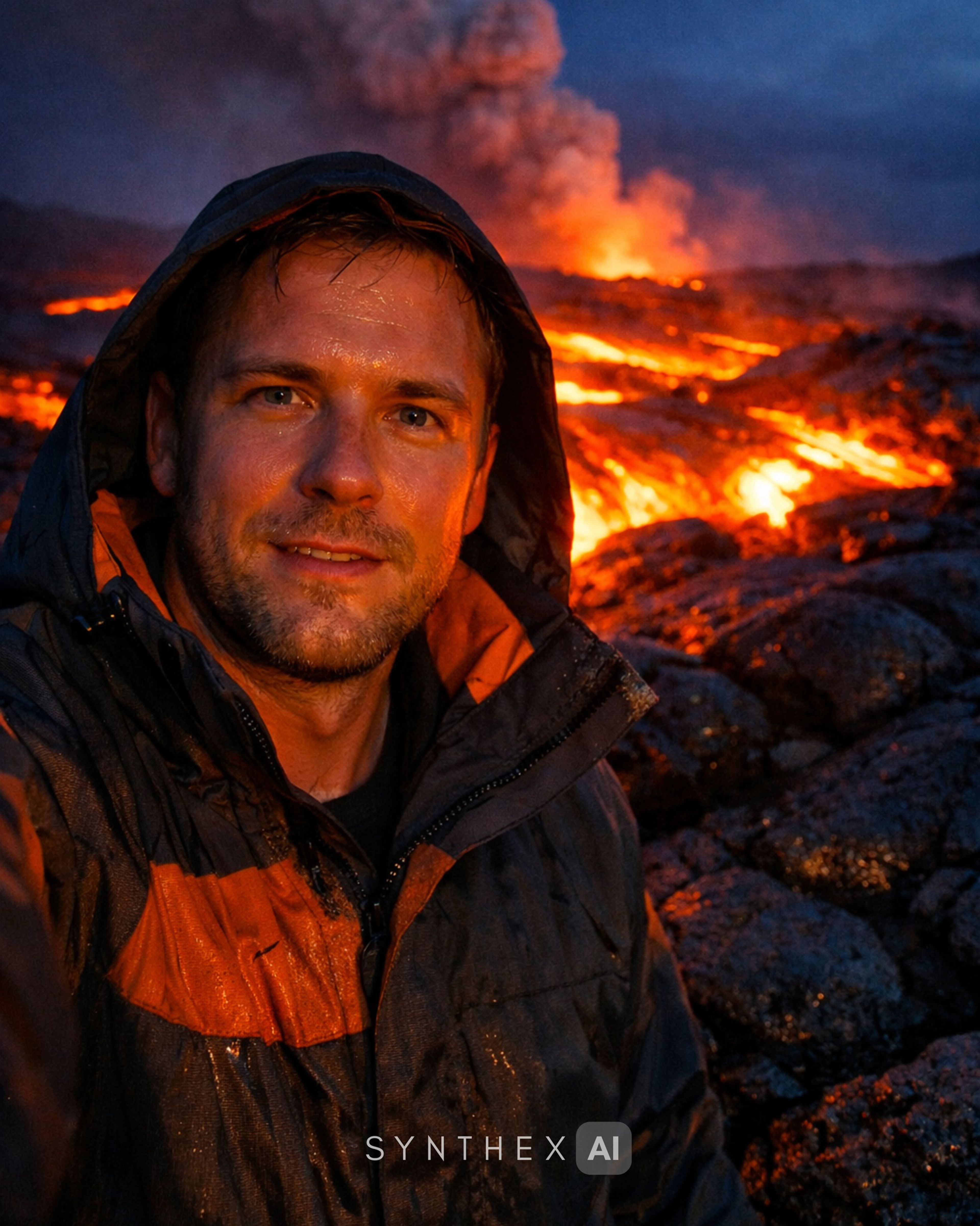 Generate Hawaiian Lava Field Selfies