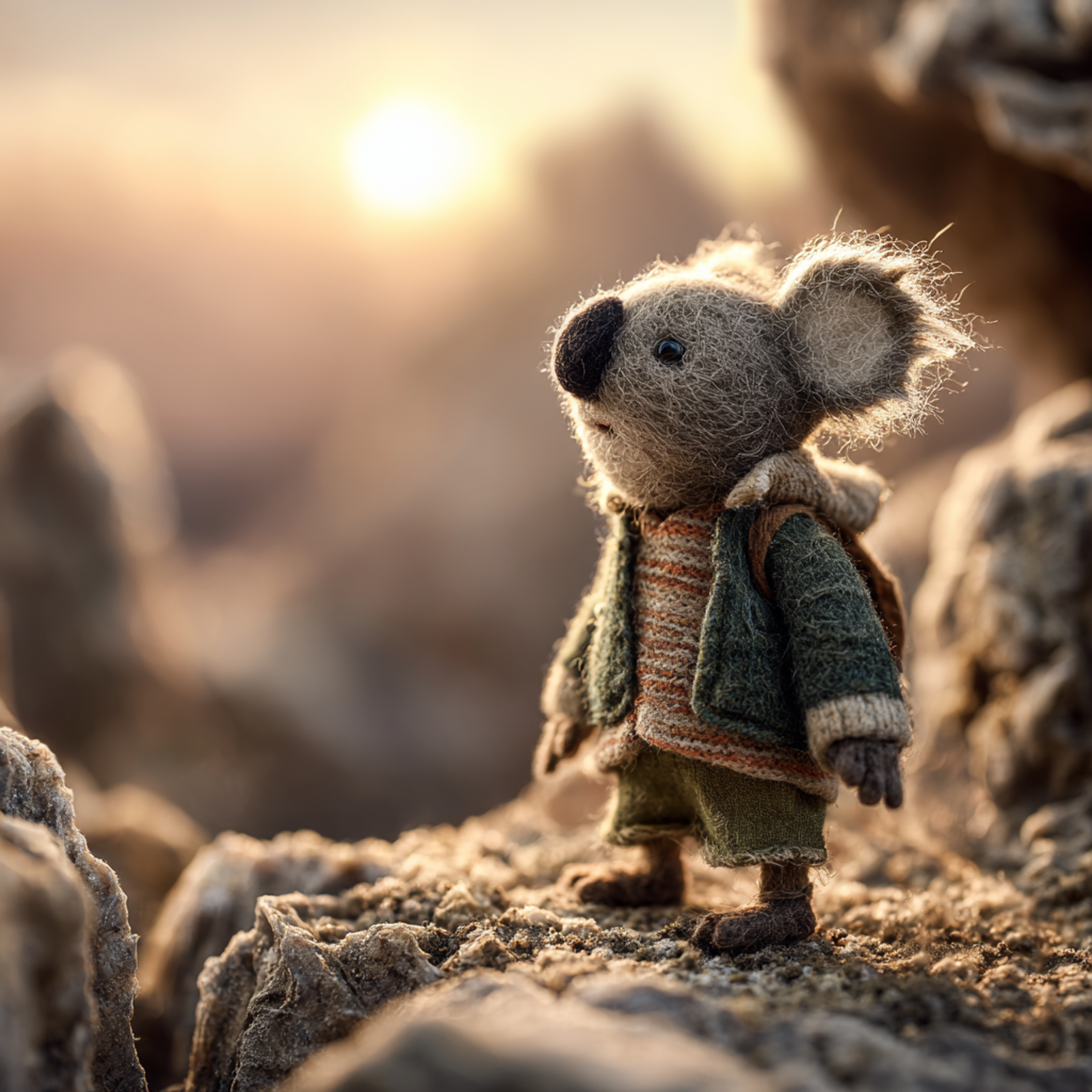 Cinematic Heartwarming Macro Photograph of Koala Composition 2