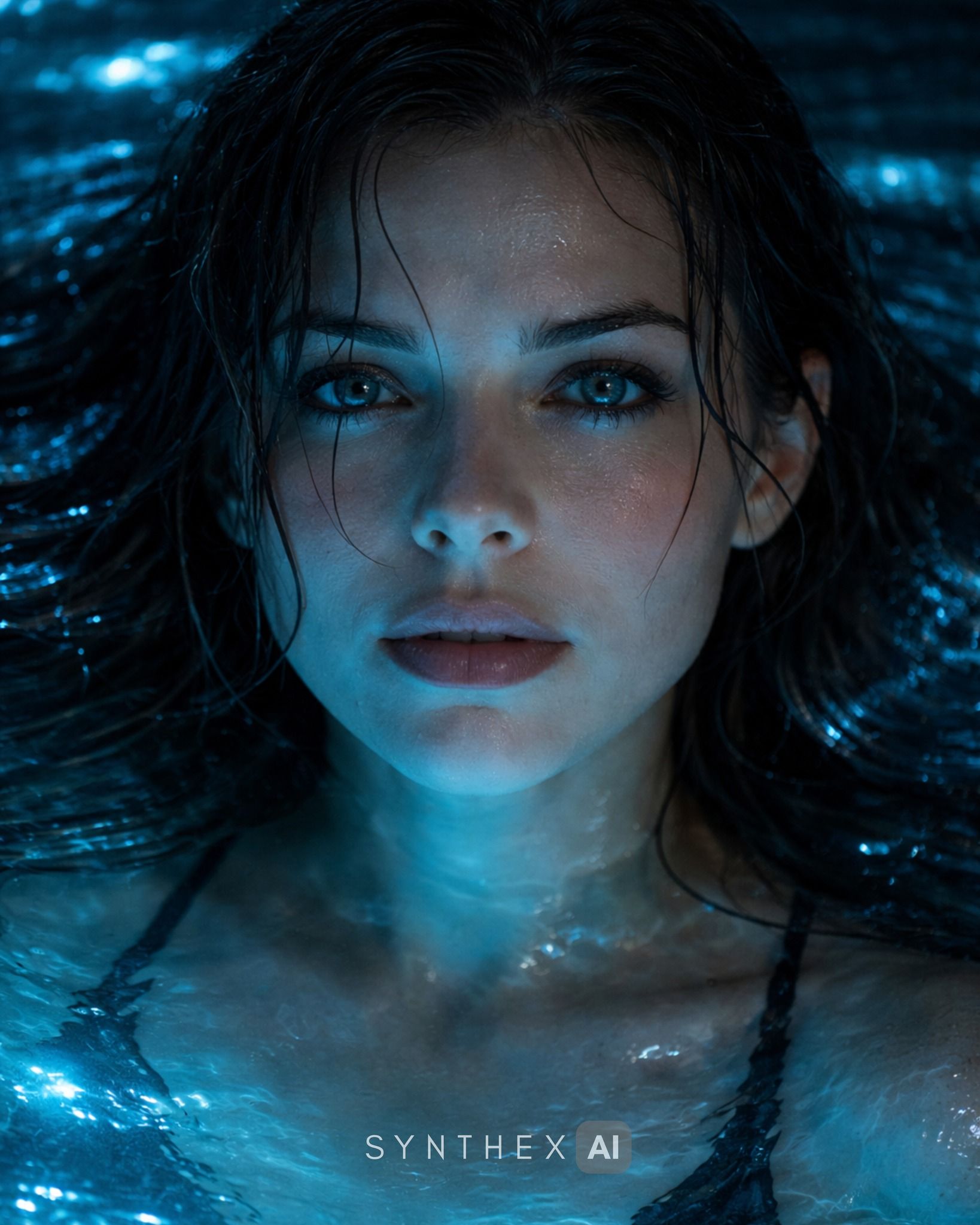 Generate Bioluminescent Ocean Beauty Portraits