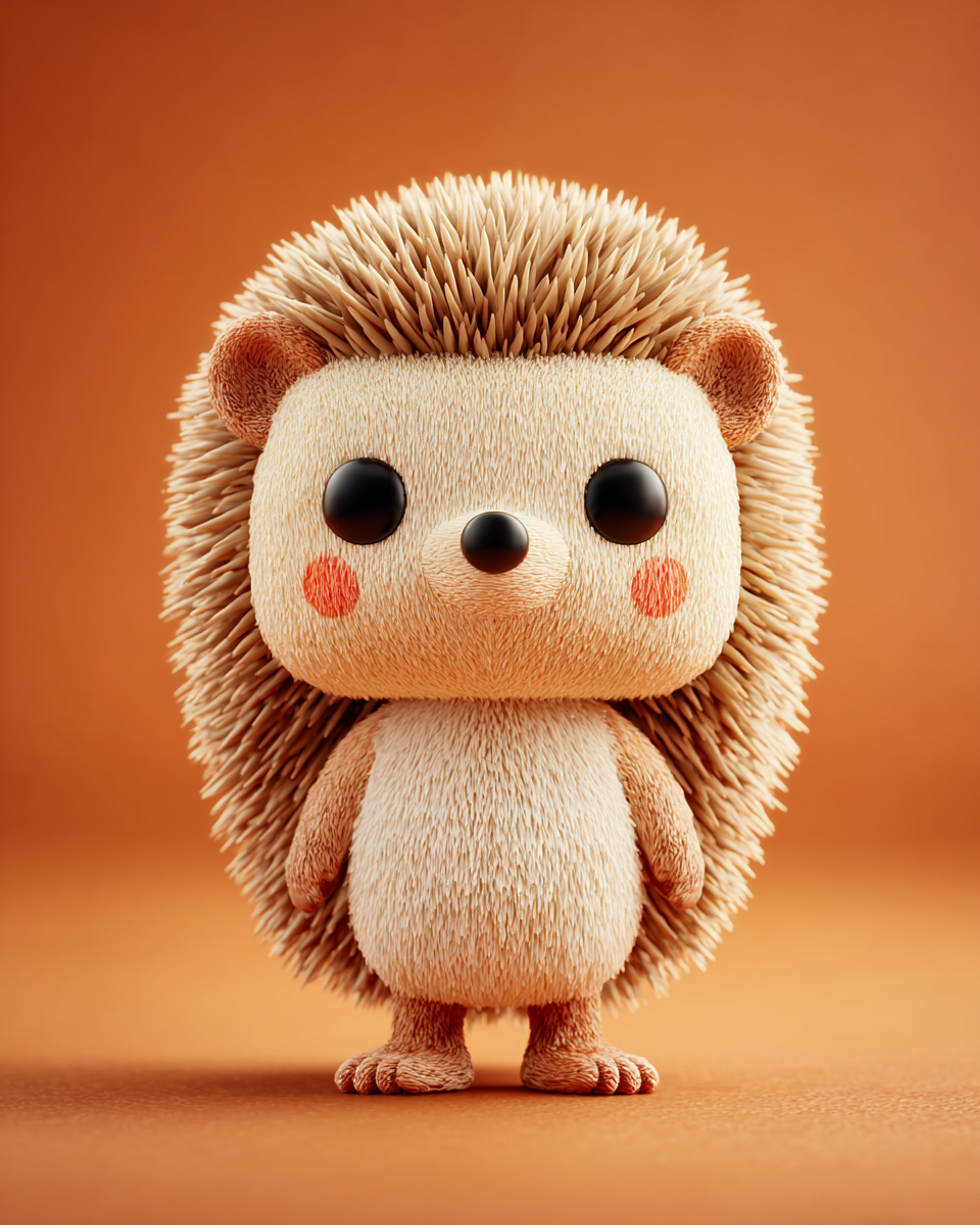 Stylized Vinyl Hedgehog Toy Portrait
