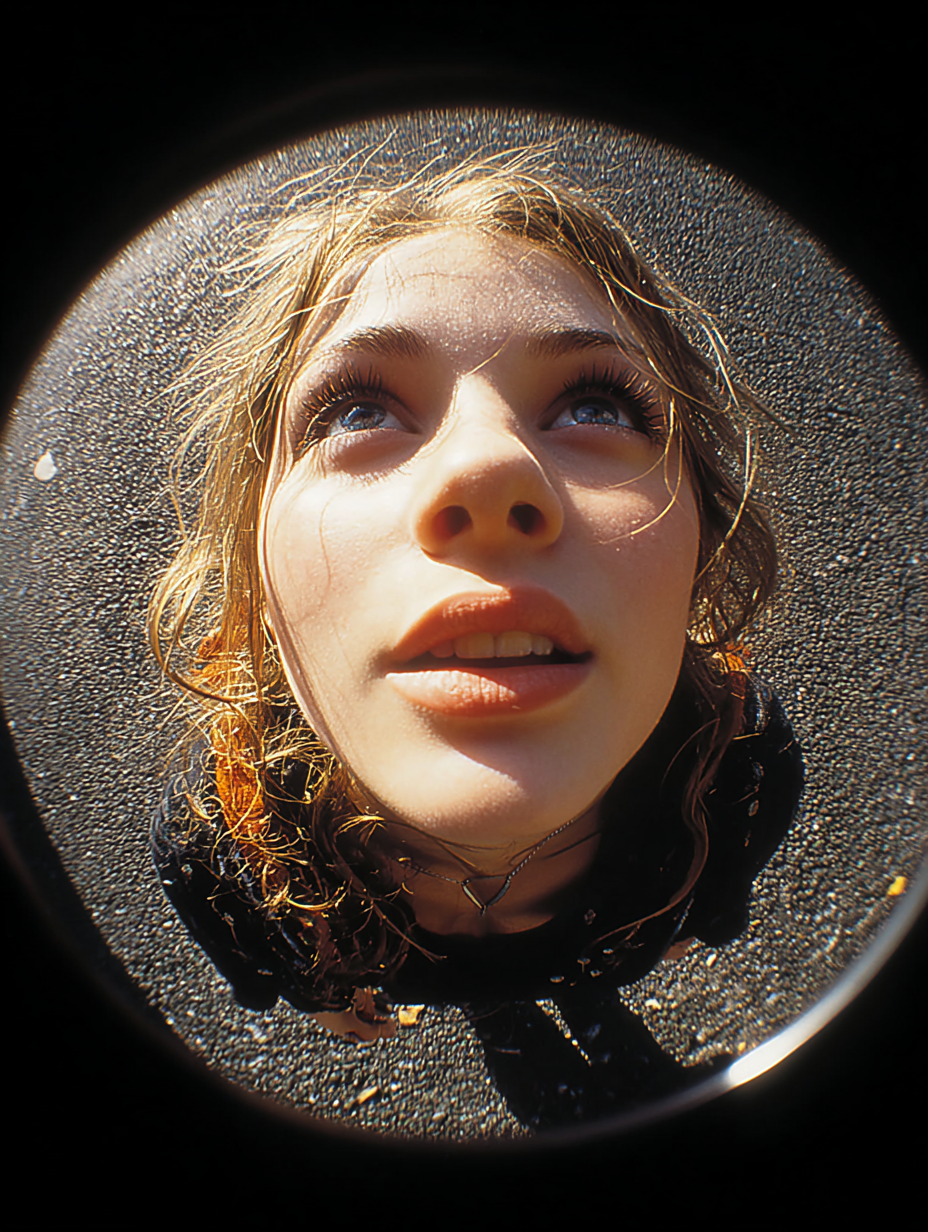 Fisheye Lens Beautiful Woman Photo