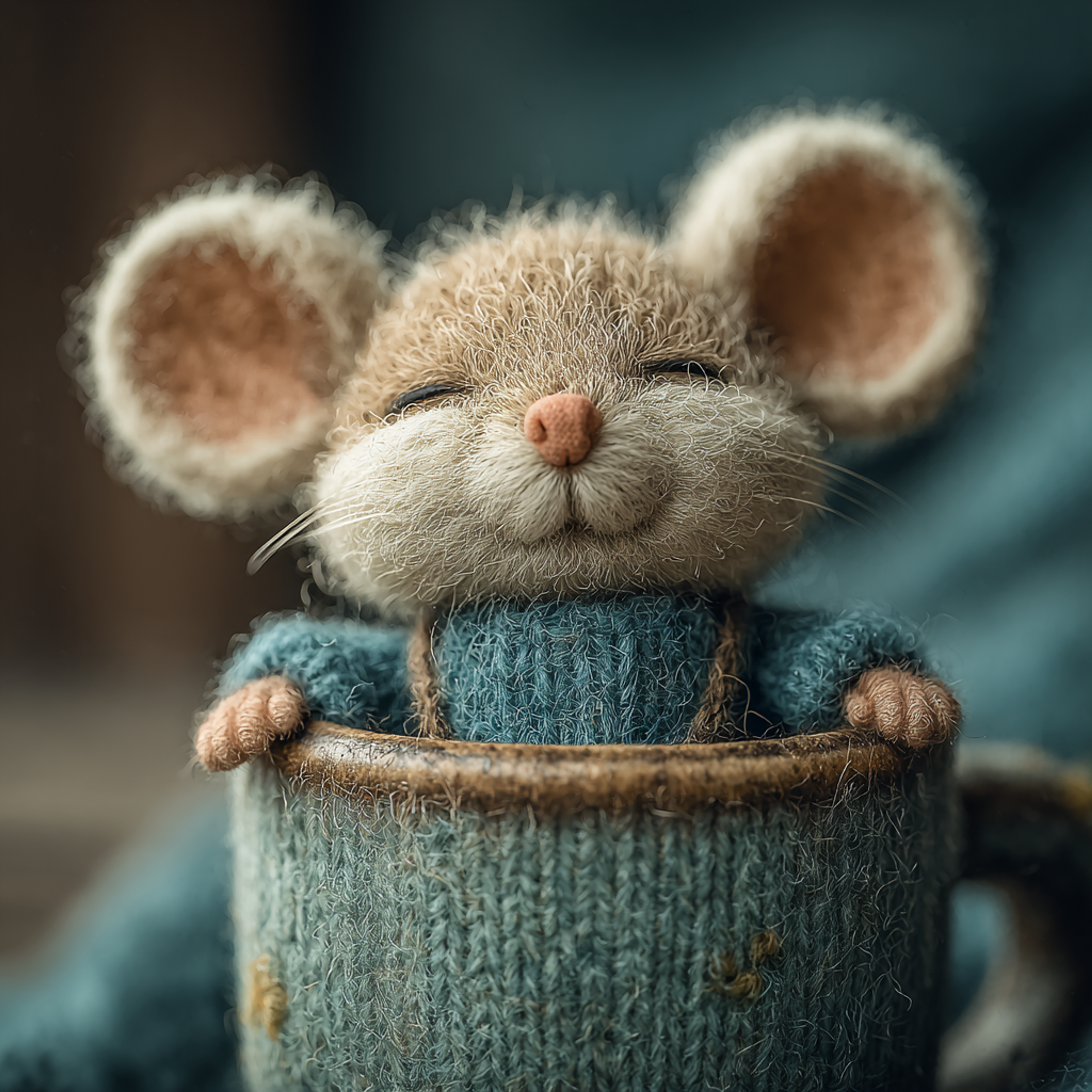 Cinematic Macro Photograph of Tiny Mouse