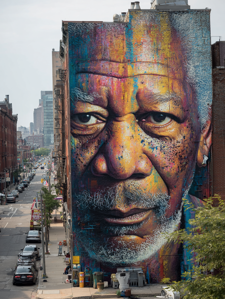 Photorealistic Soulful Graffiti Mural