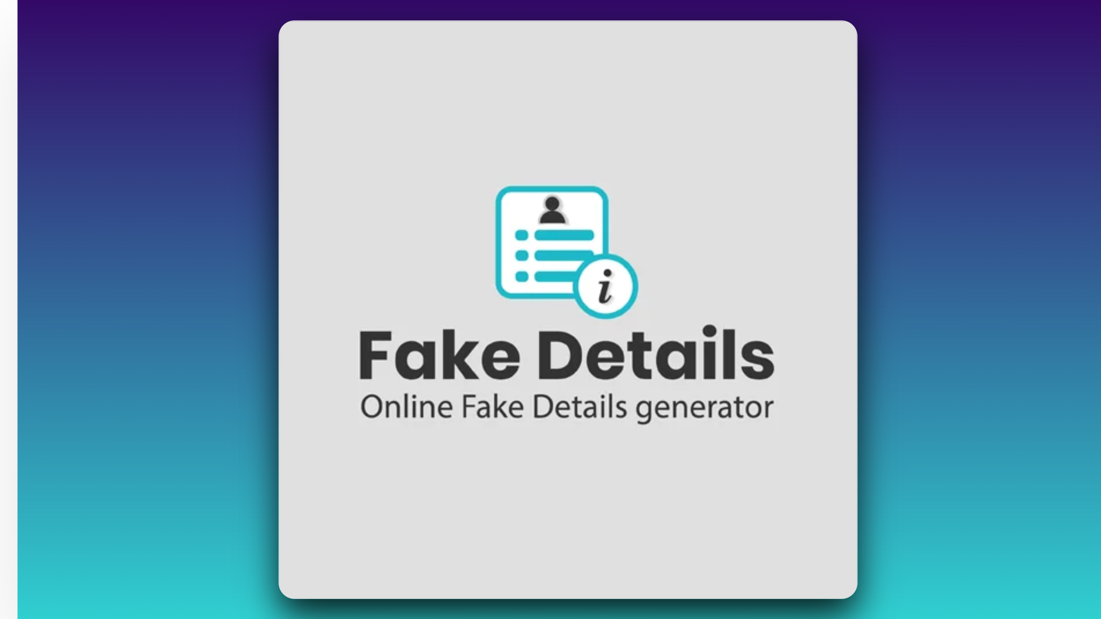 Fake Detail Generator preview
