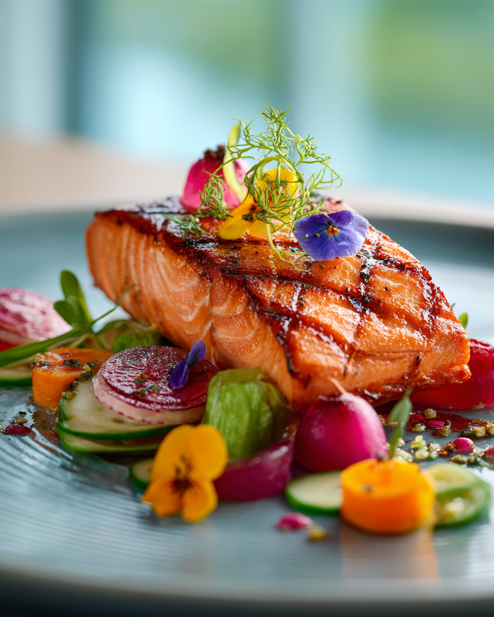 Magazine Grilled Salmon Food Photography