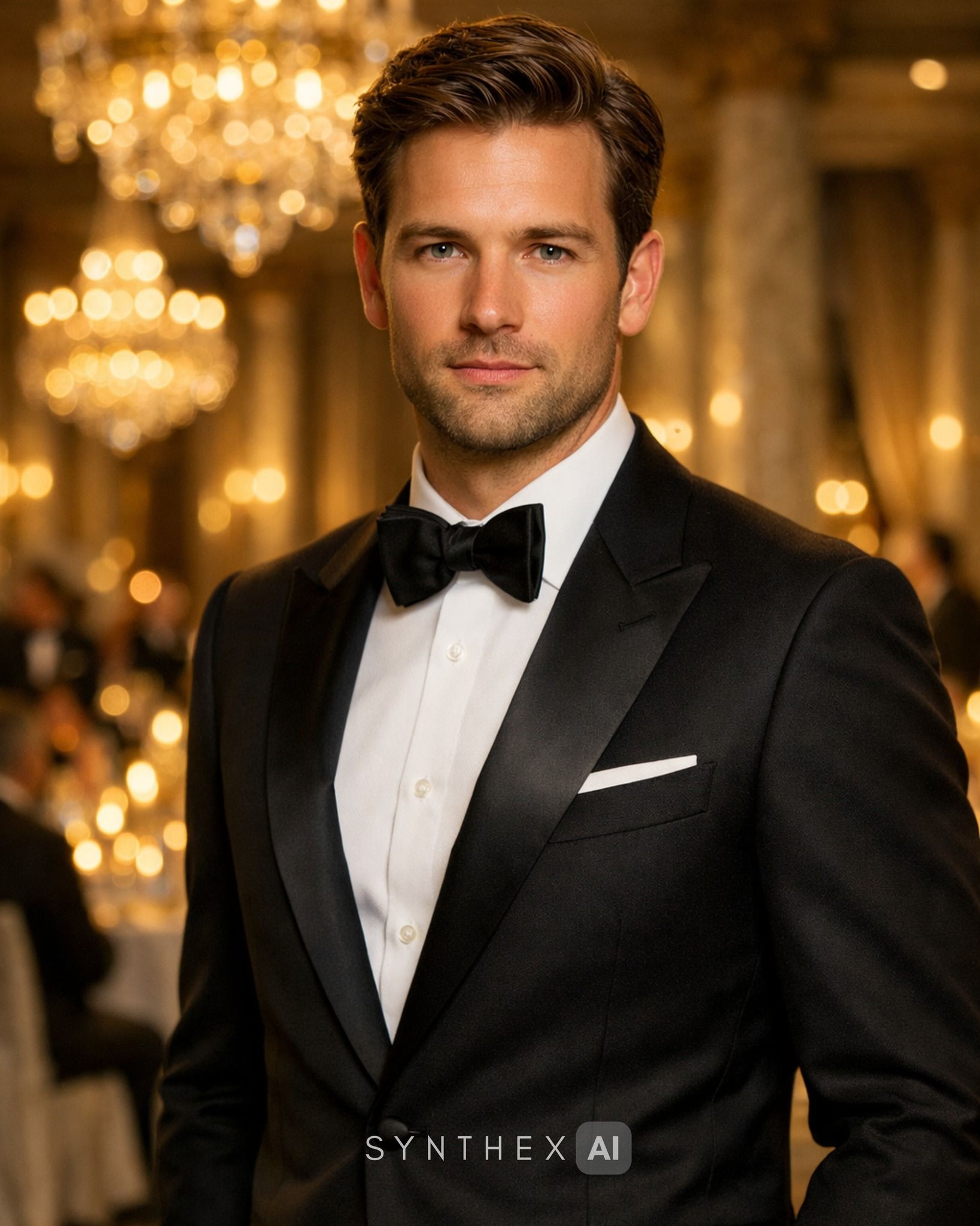 Generate Hotel Ballroom Tuxedo Portraits