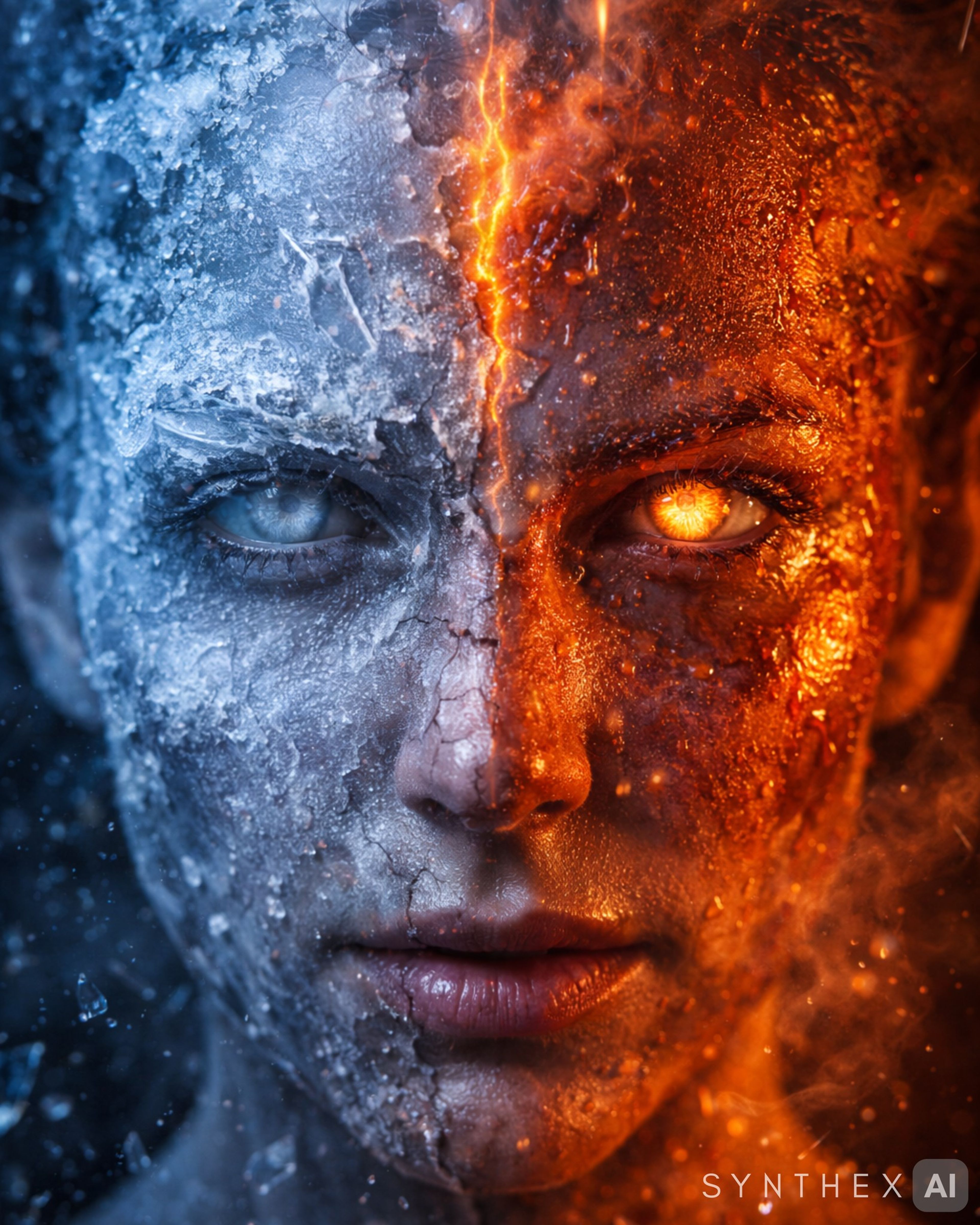 Generate Fire And Ice Mystic Portraits