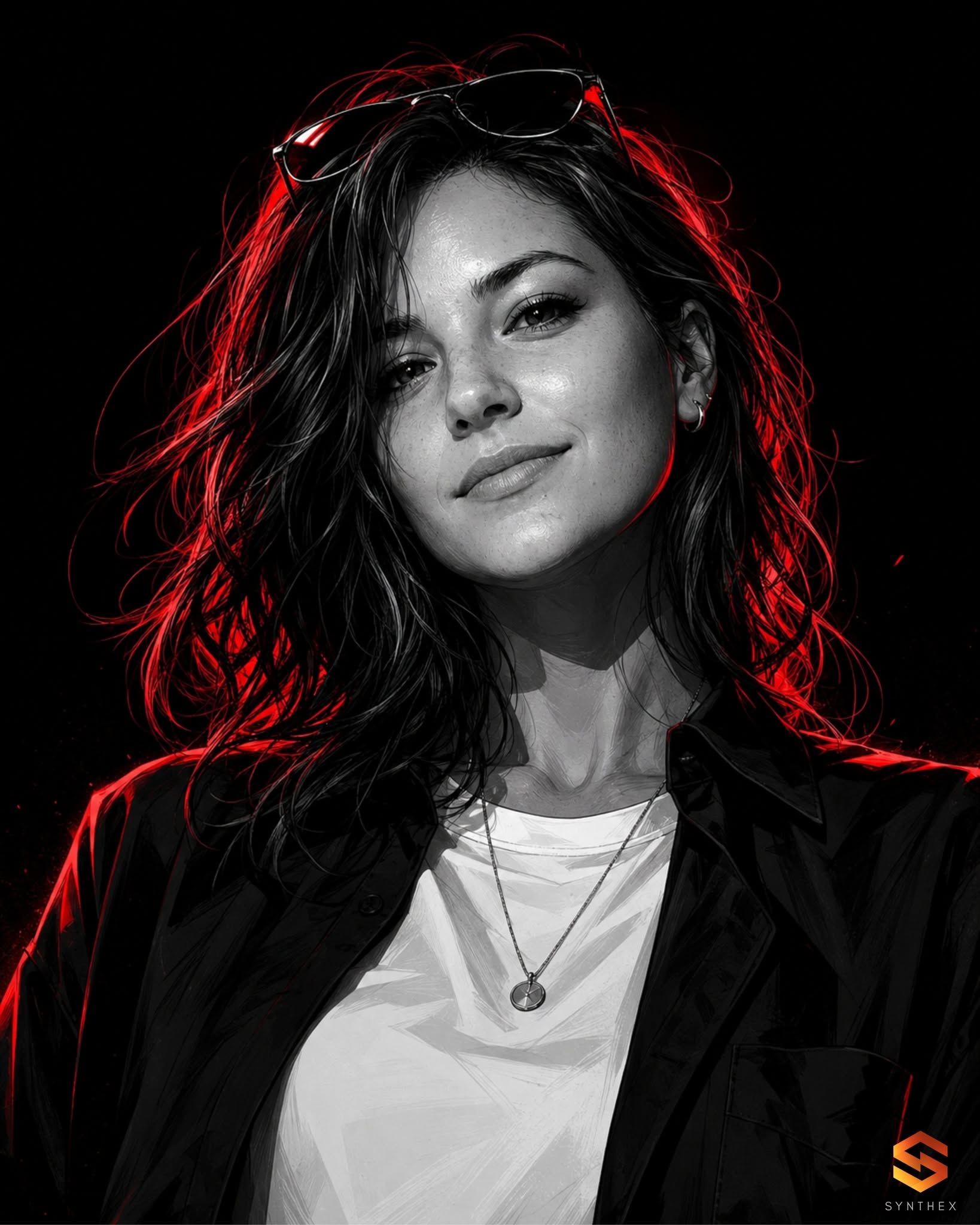 Create Neon Noir Graphic Portraits