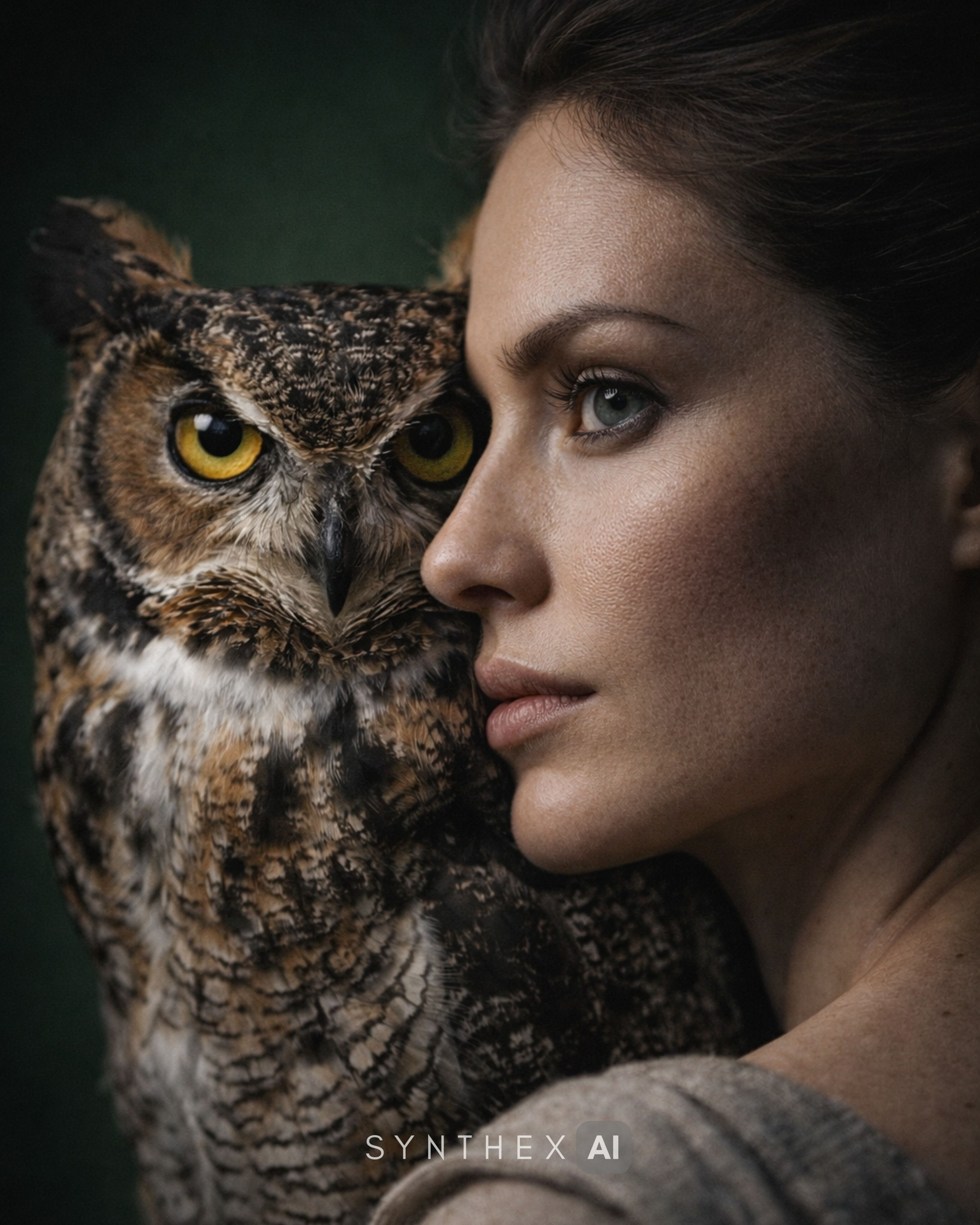 Generate Great Horned Owl Portraits