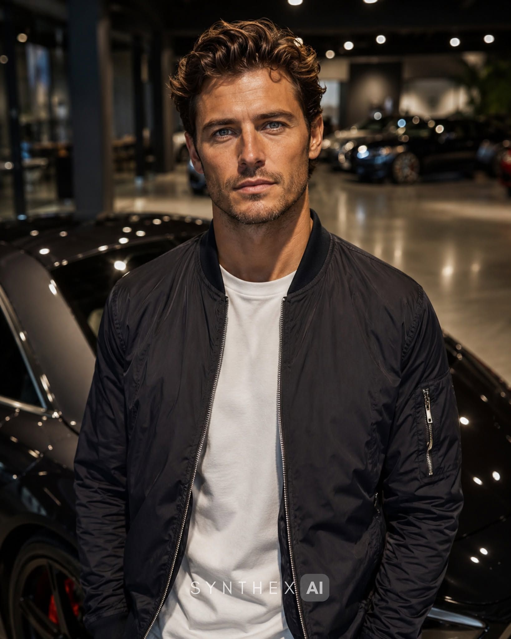 Generate Luxury Car Showroom Portraits