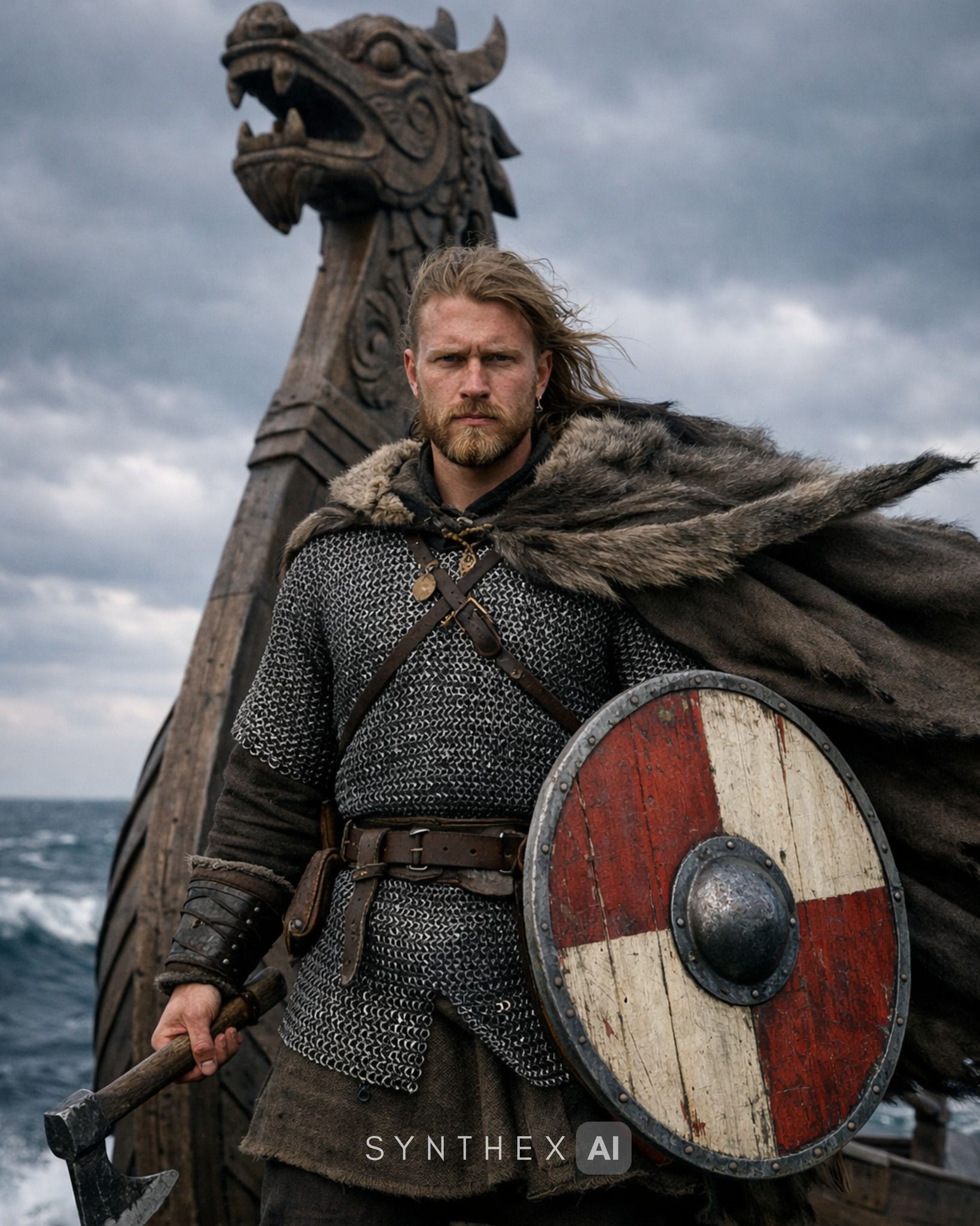 Generate Viking Longship Warrior Portraits