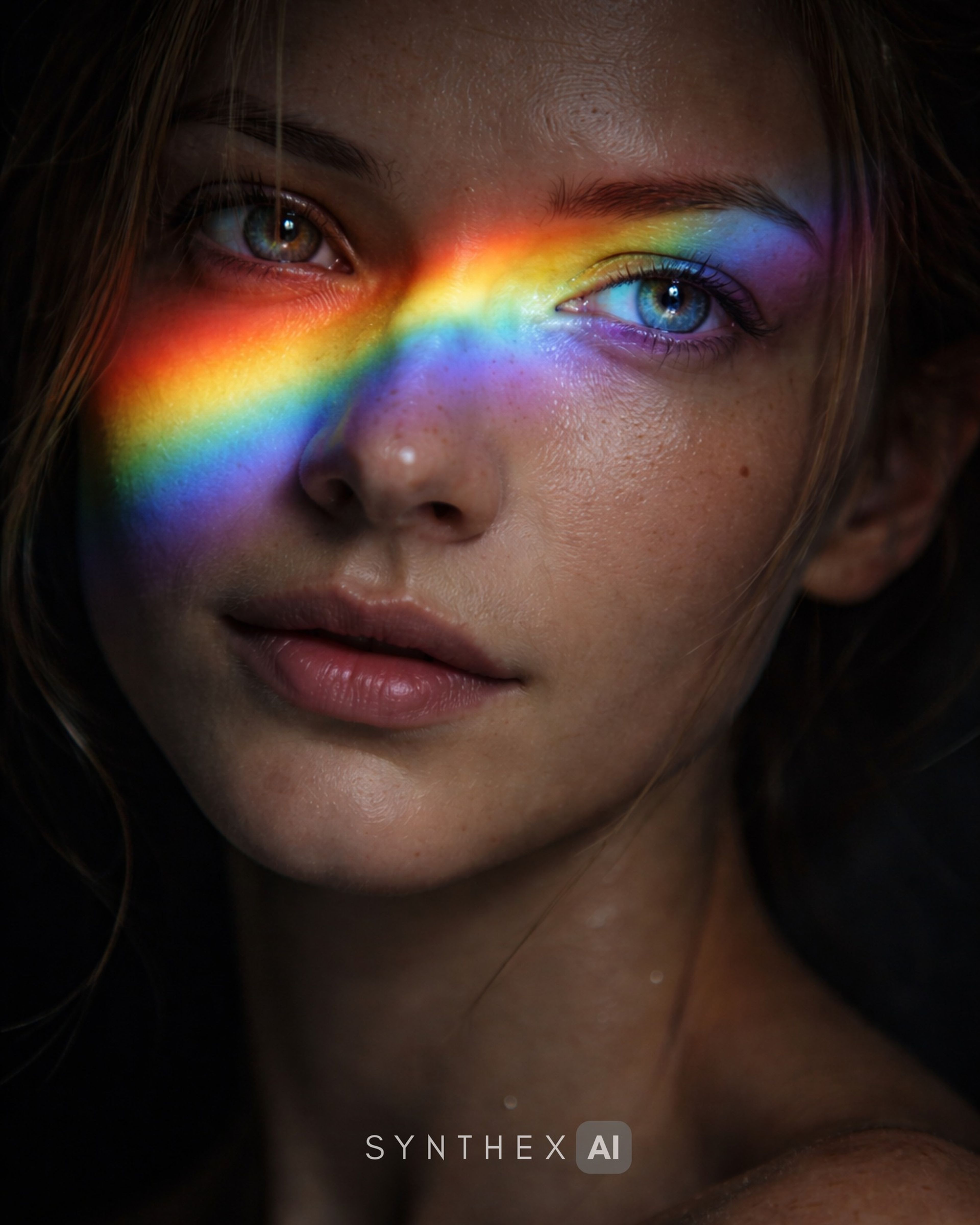 Generate Prism Rainbow Beauty Portraits
