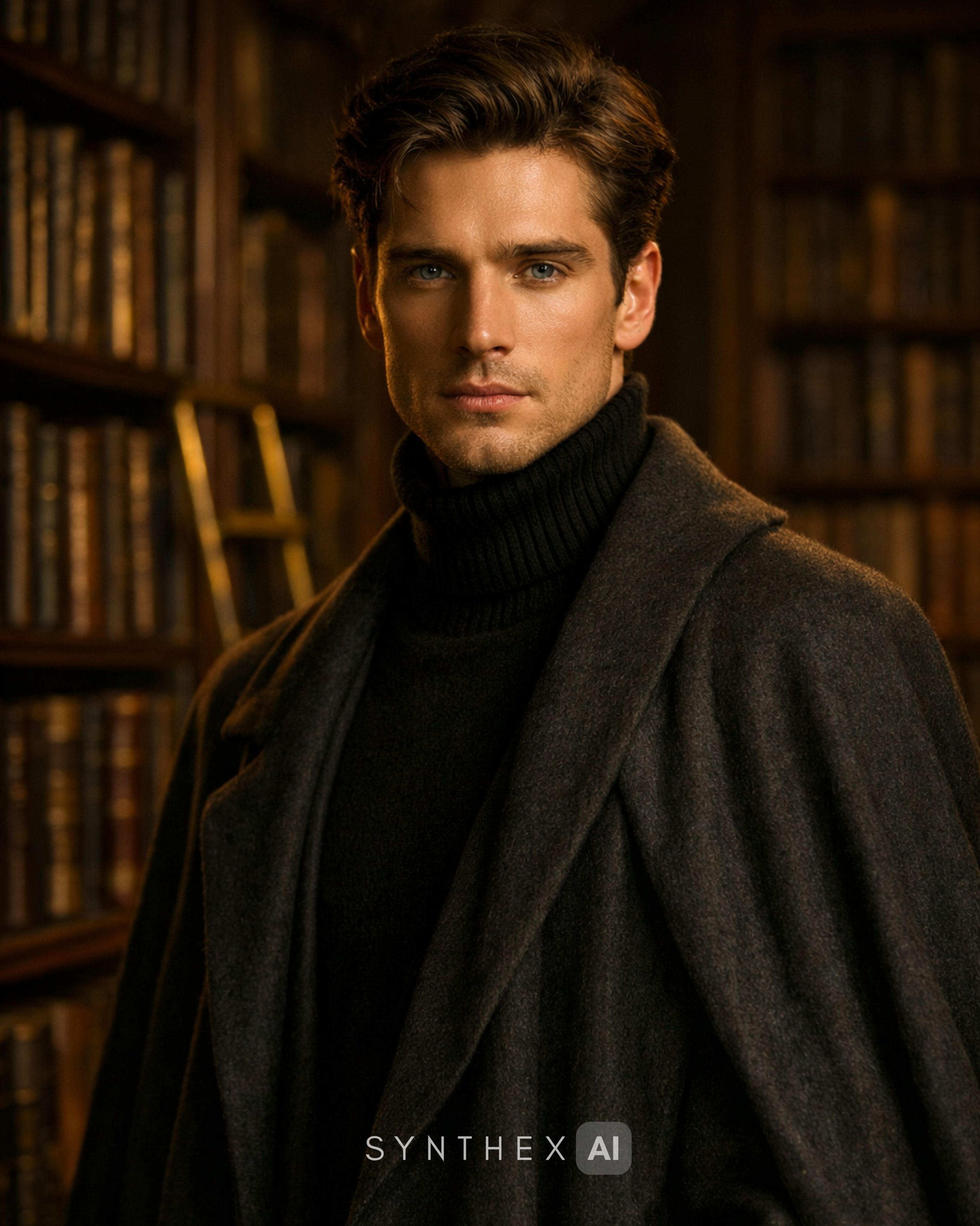 Create Baroque Library Fashion Portraits