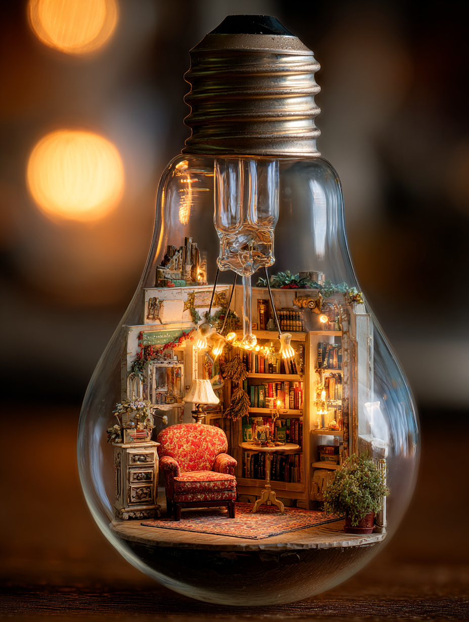 Miniature Cozy Reading Nook with Diorama