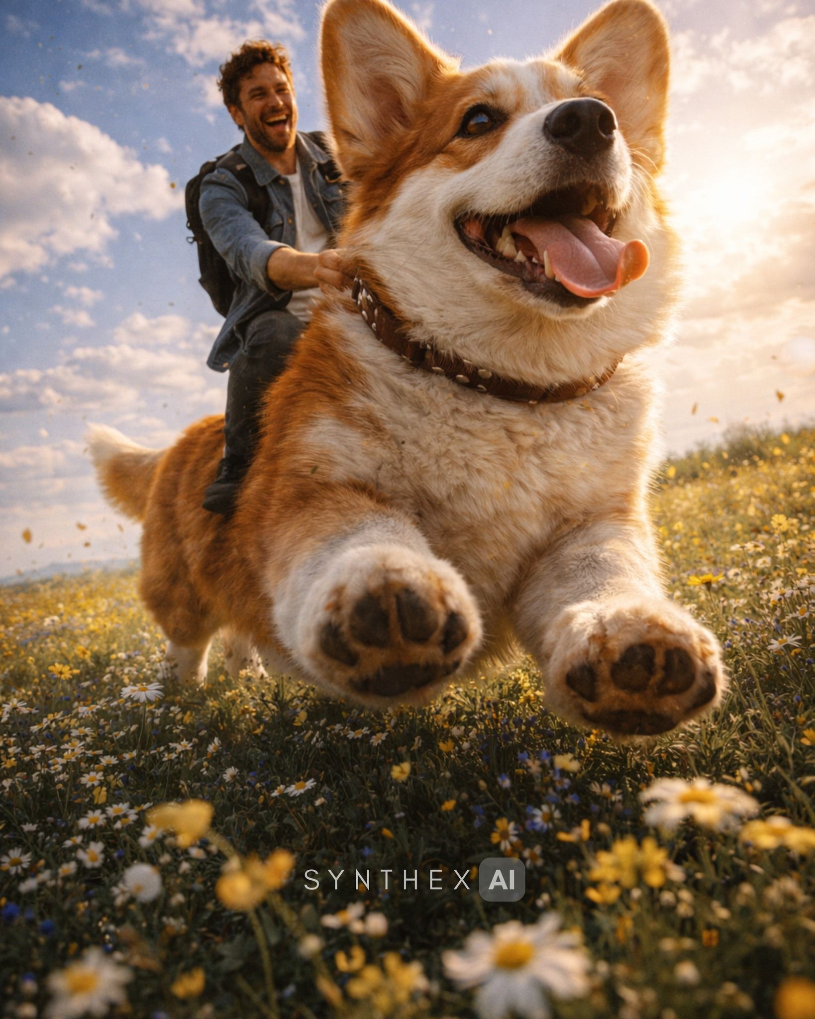 Generate Giant Corgi Adventure Scenes