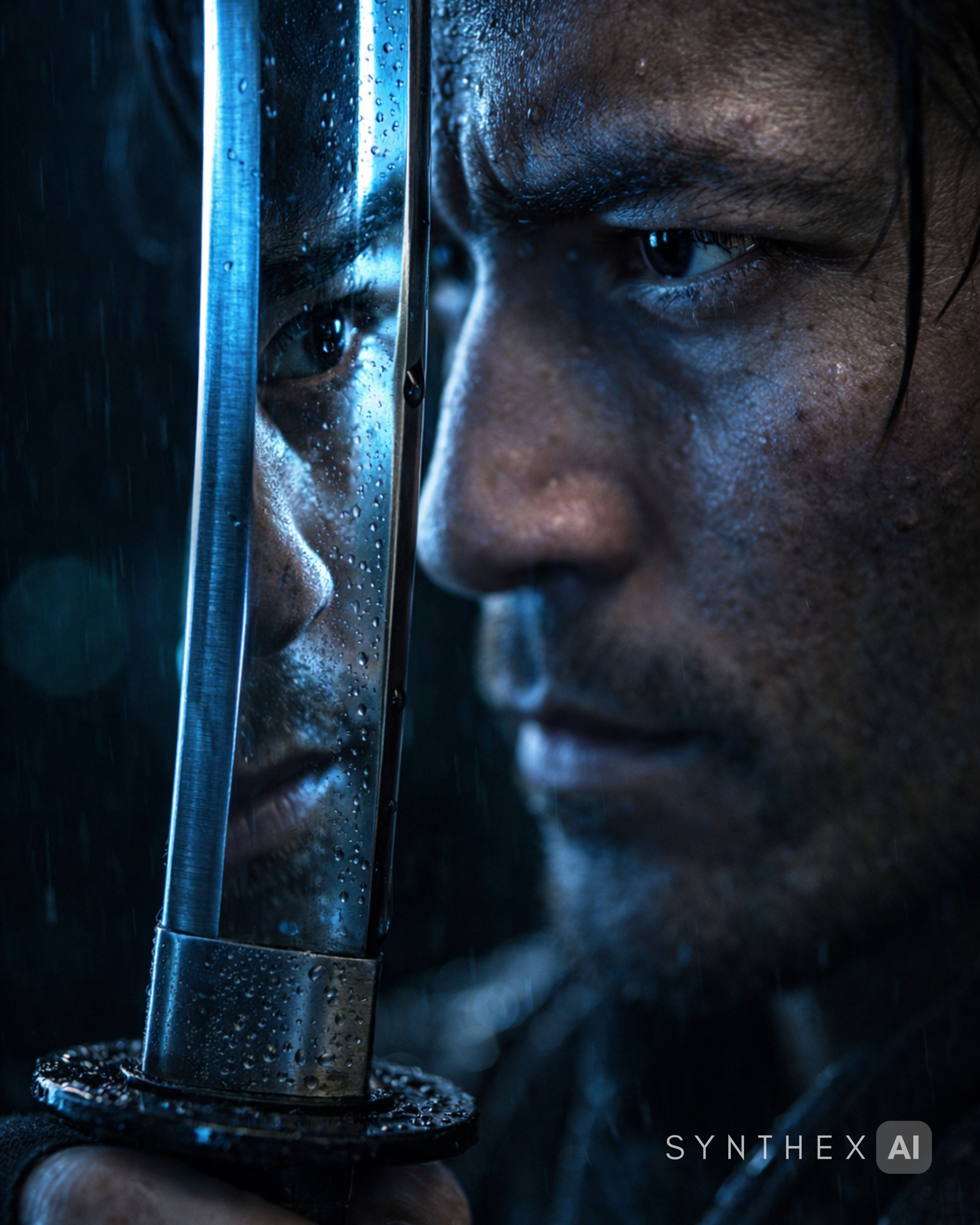 Generate Katana Reflection Macro Portraits