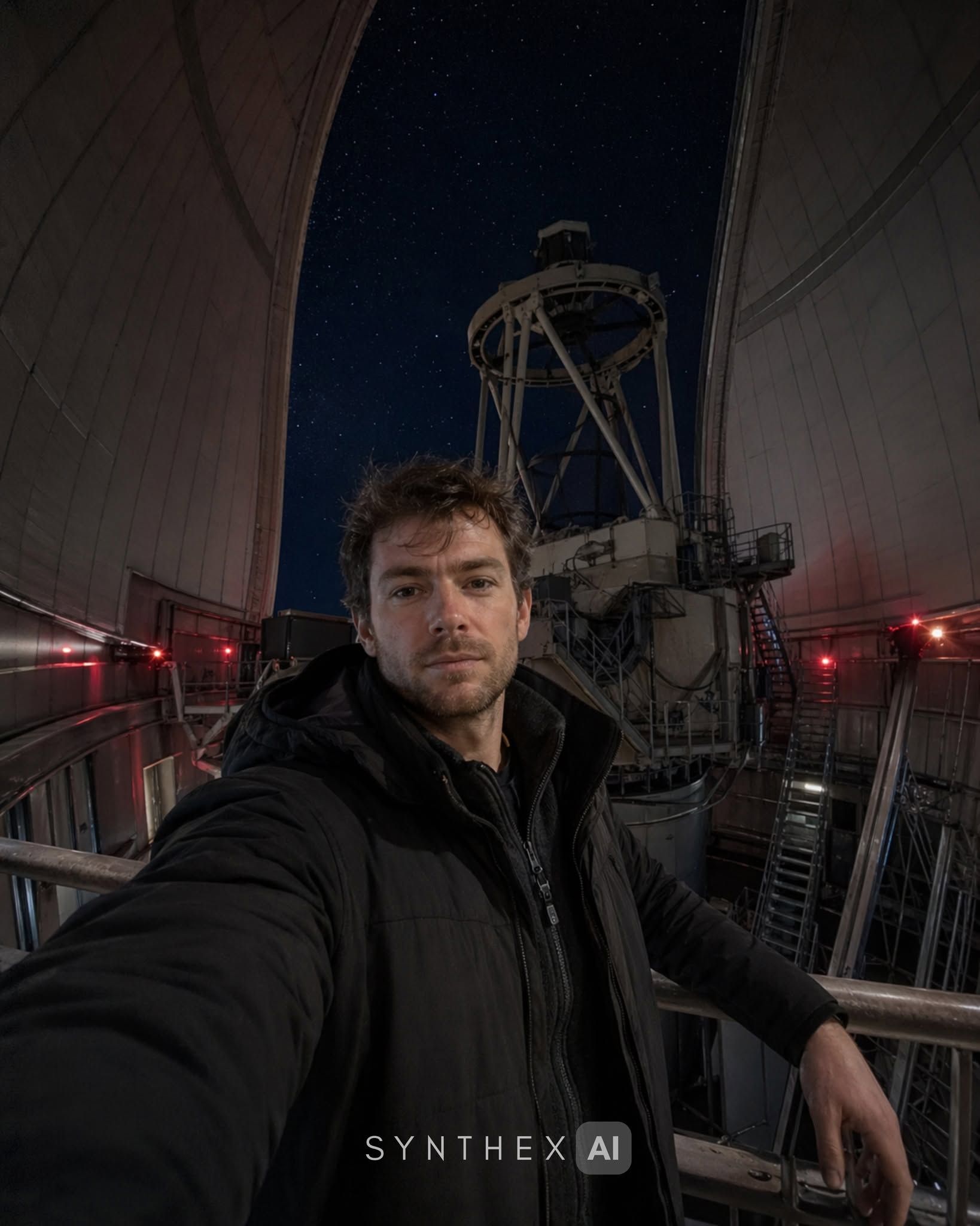 Generate Observatory Dome Night Selfies