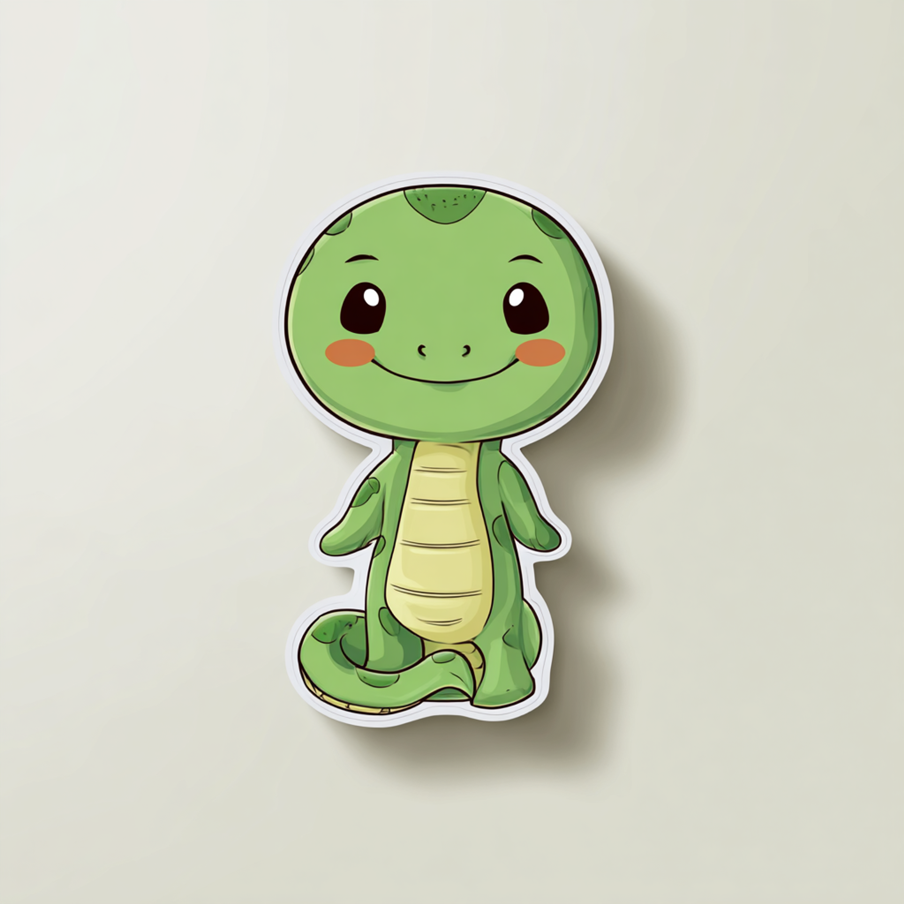 Chibi Baby Snake Die Cut Sticker