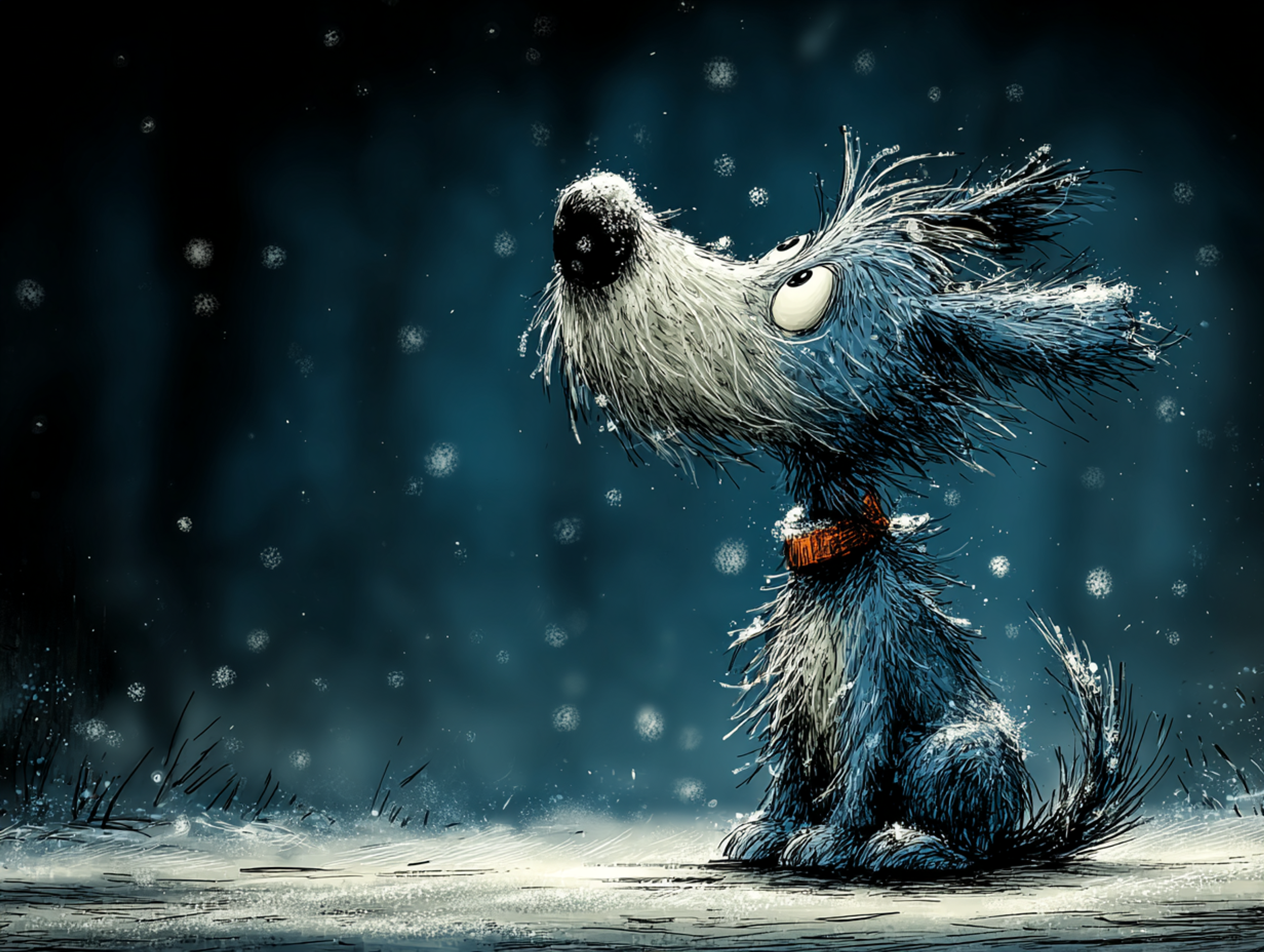 Cinematic Dog Craft Photo