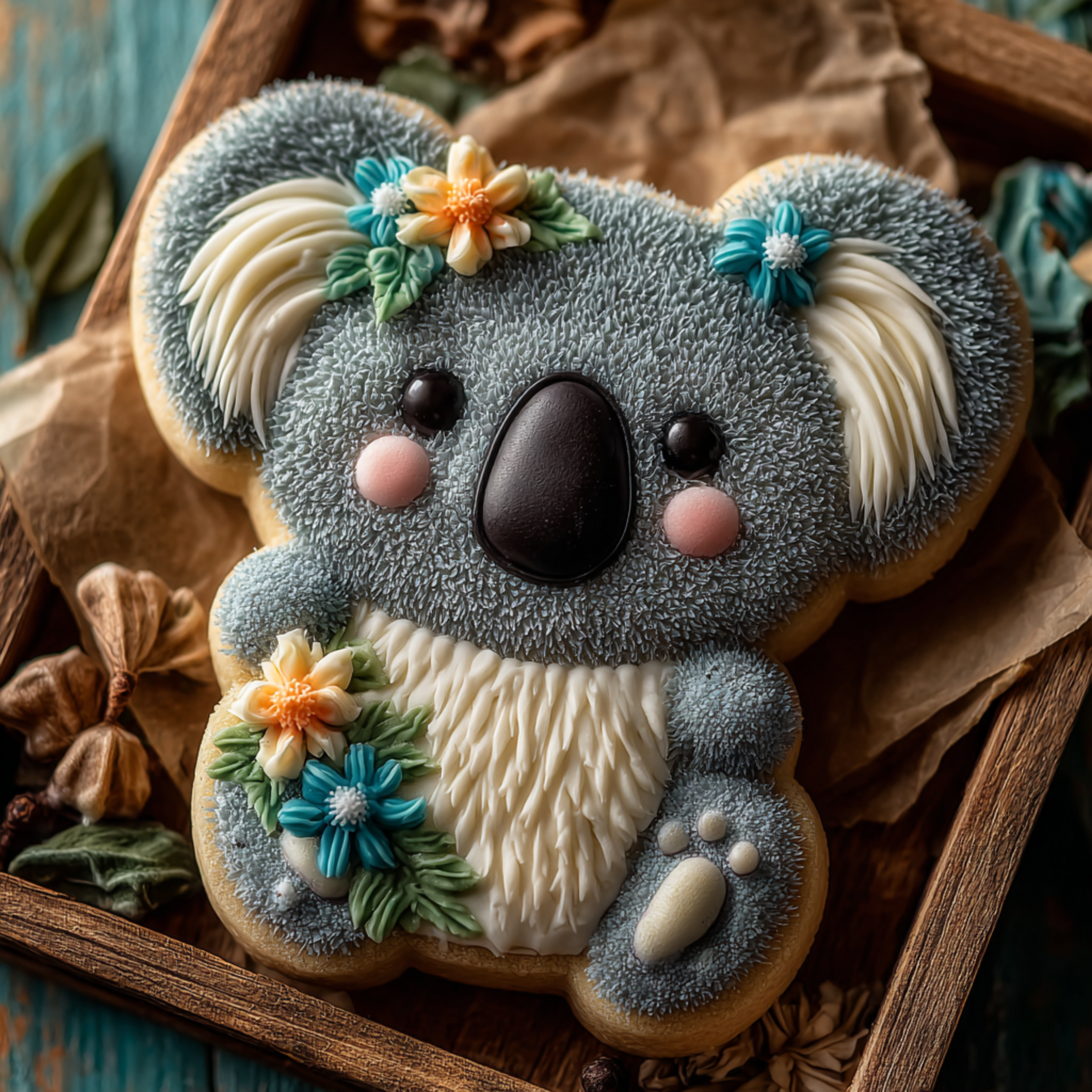 Koala Sugar Cookie Flat Lay Photo