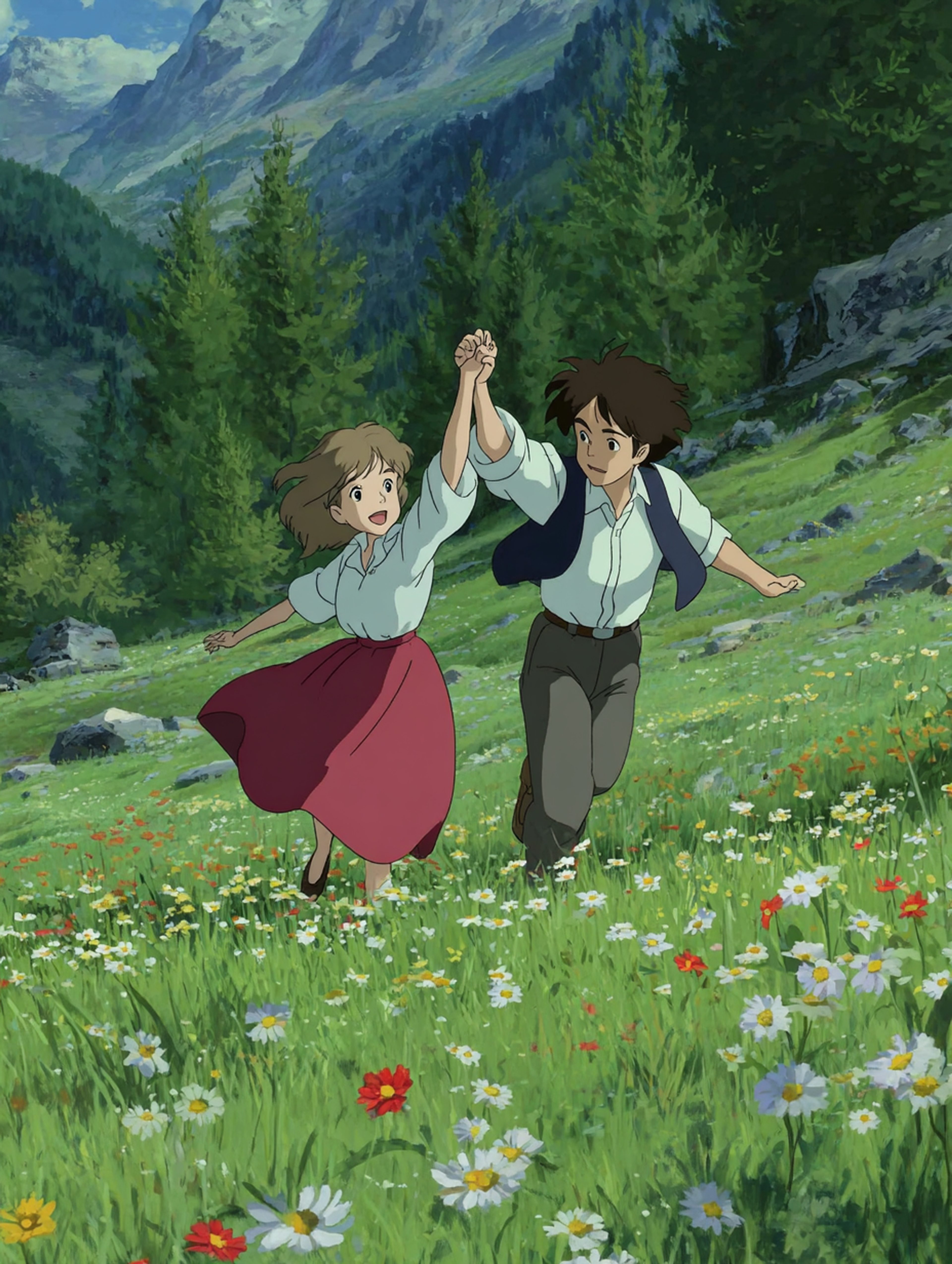 Studio Ghibli Anime Dancing Couple Scene