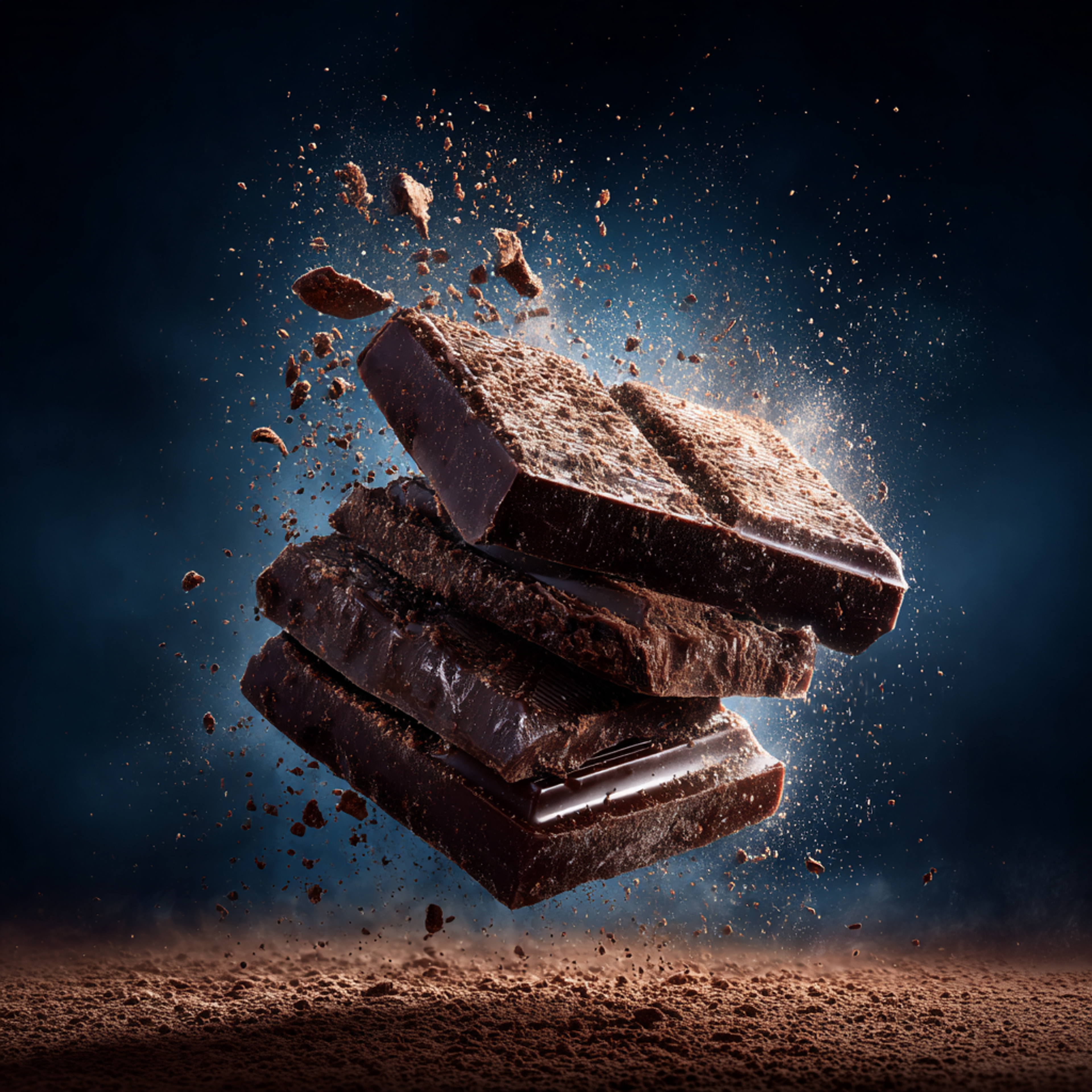 Cinematic Floating Food Chocolate Photo