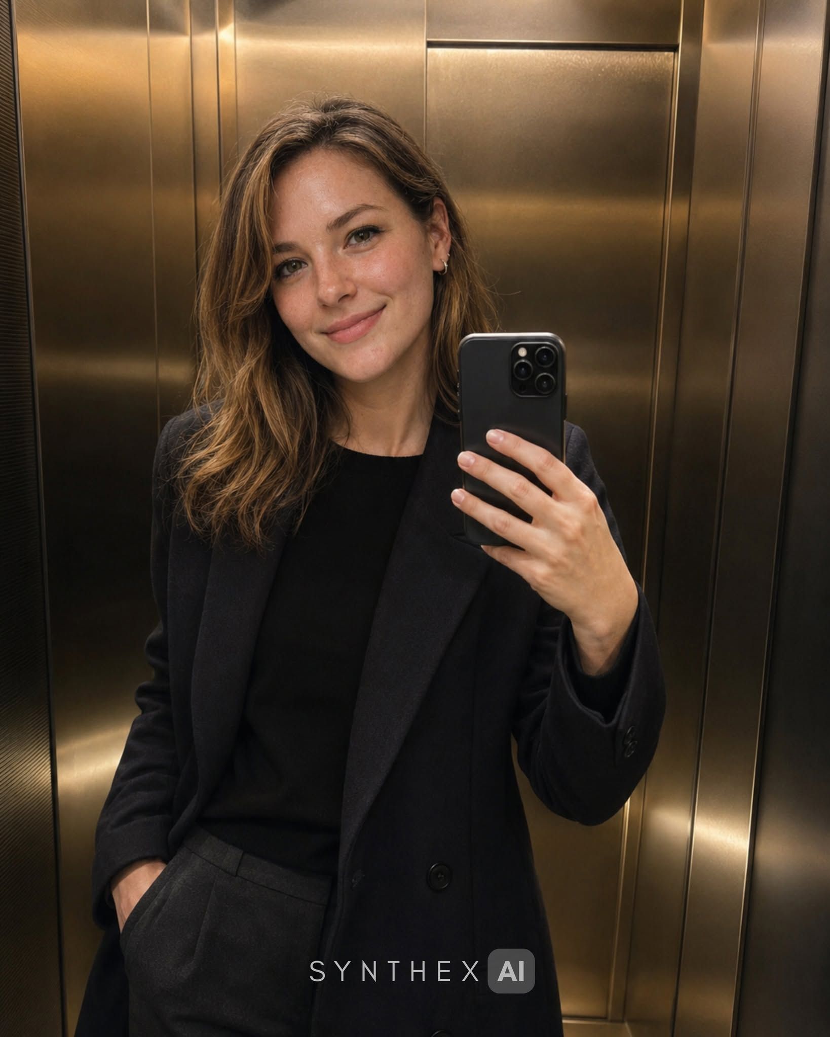 Generate Luxury Elevator Mirror Selfies