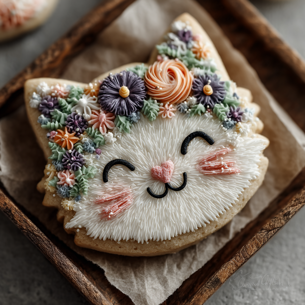Kitten Sugar Cookie Flat Lay Photo
