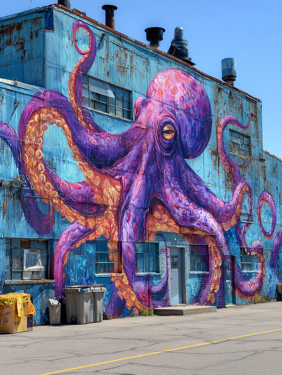 Photorealistic Giant Graffiti Mural