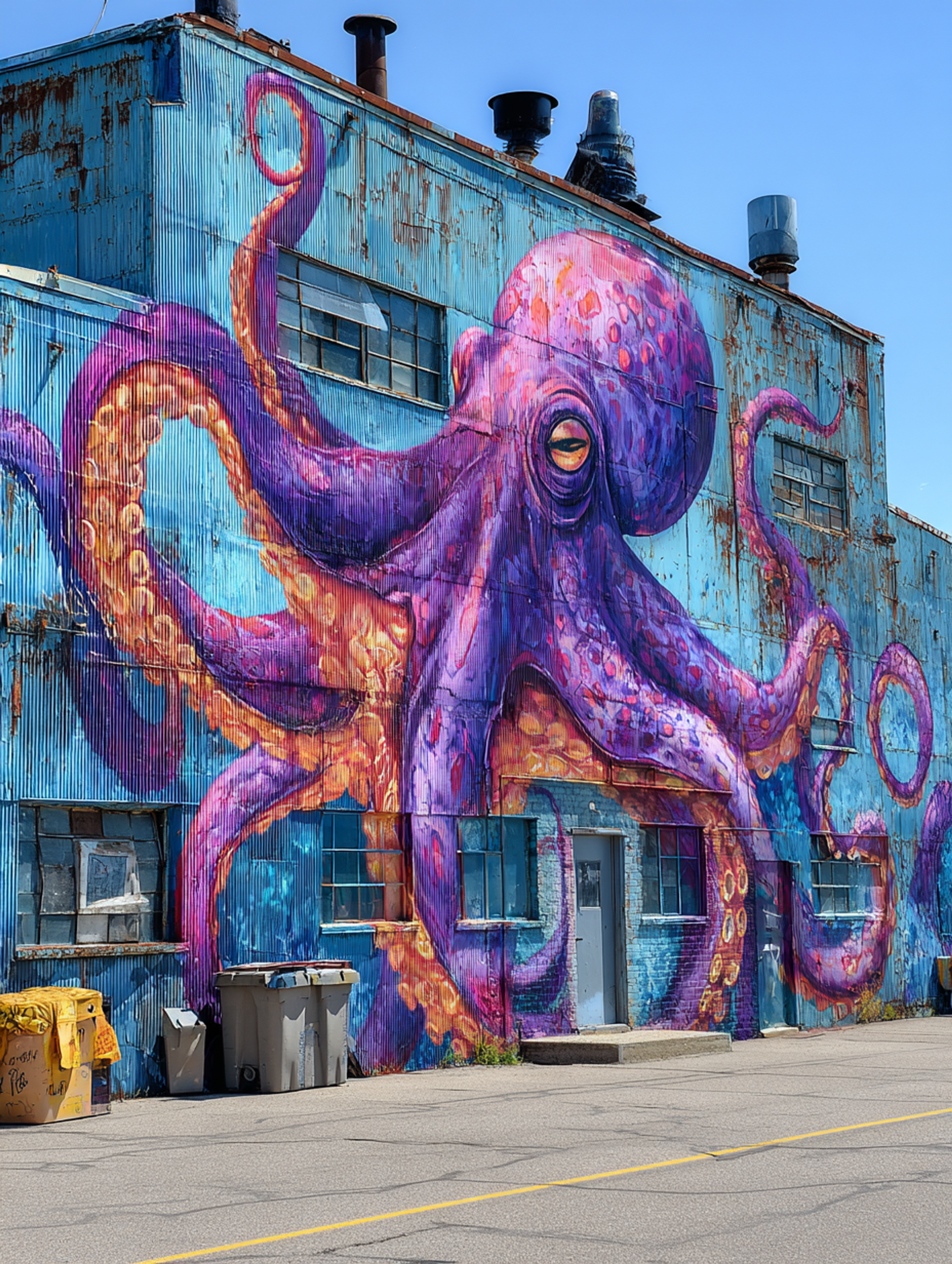Photorealistic Giant Graffiti Mural