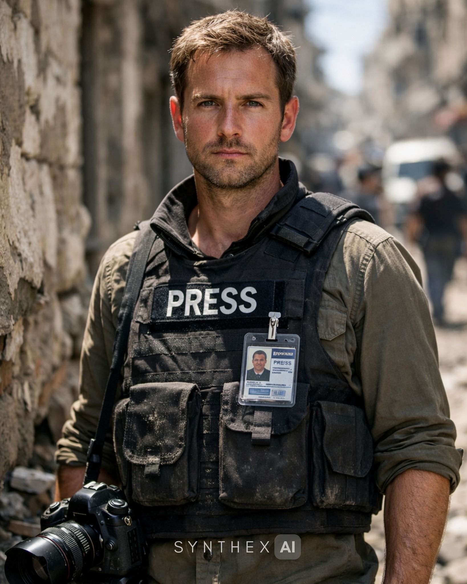 Generate Conflict Photojournalist Portraits