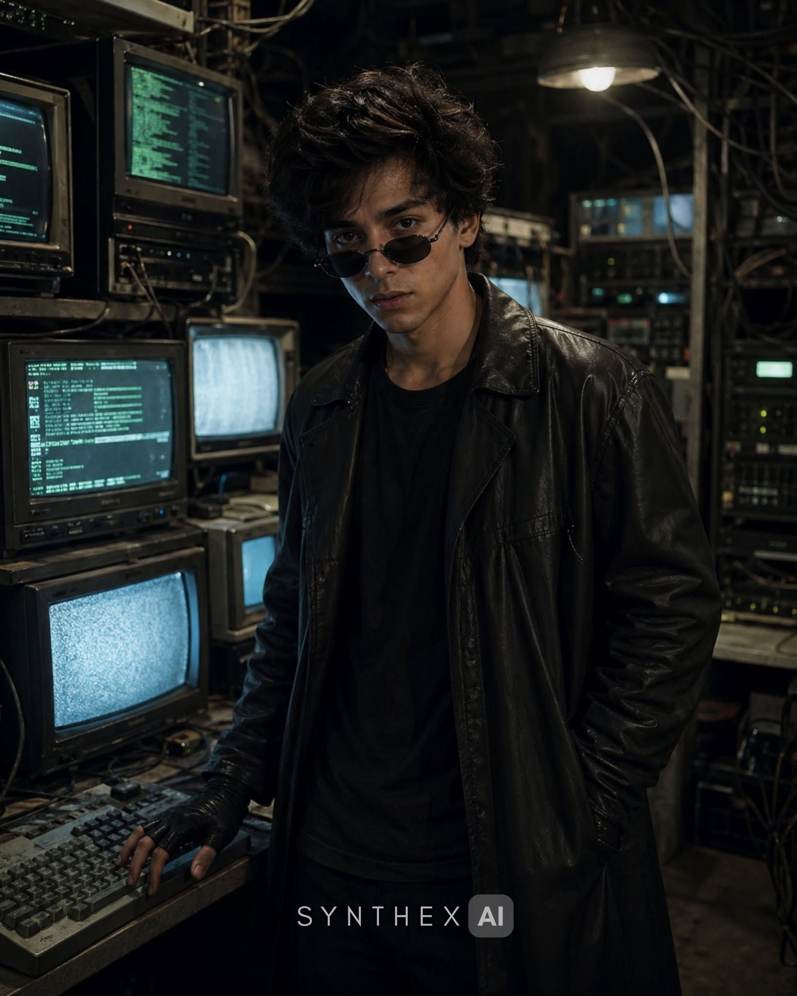 Generate Cyberpunk Hacker Portraits