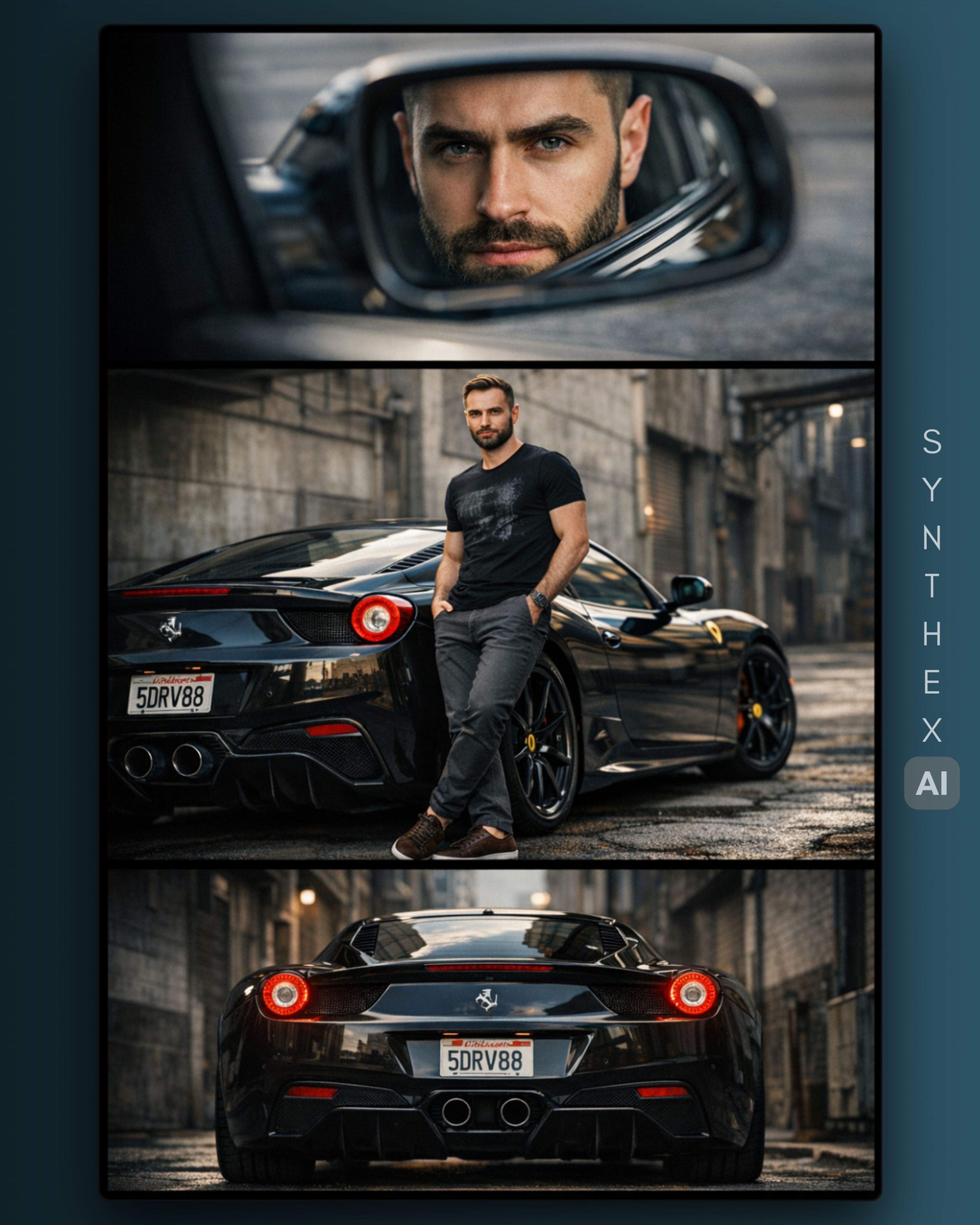 Create Automotive Lifestyle Triptych Portraits