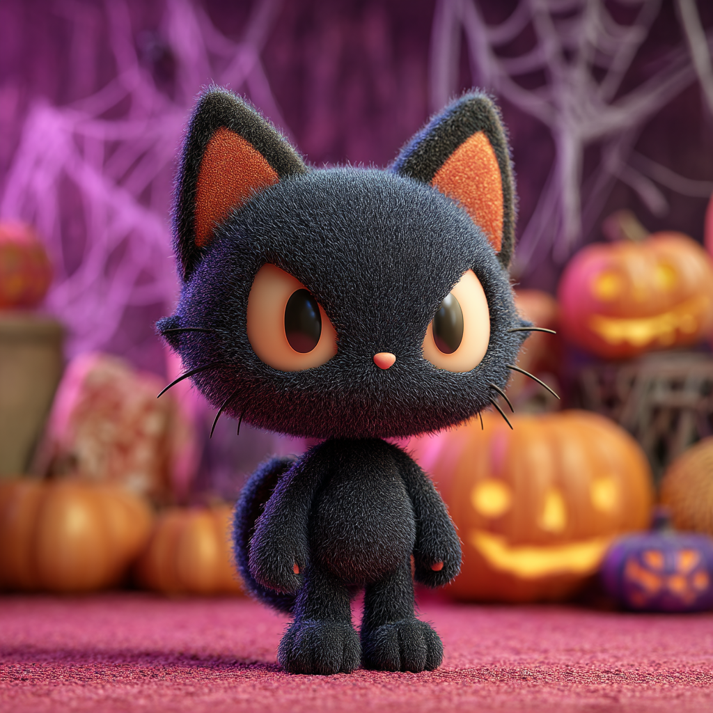 Collectible 3D Render Character Design Cat