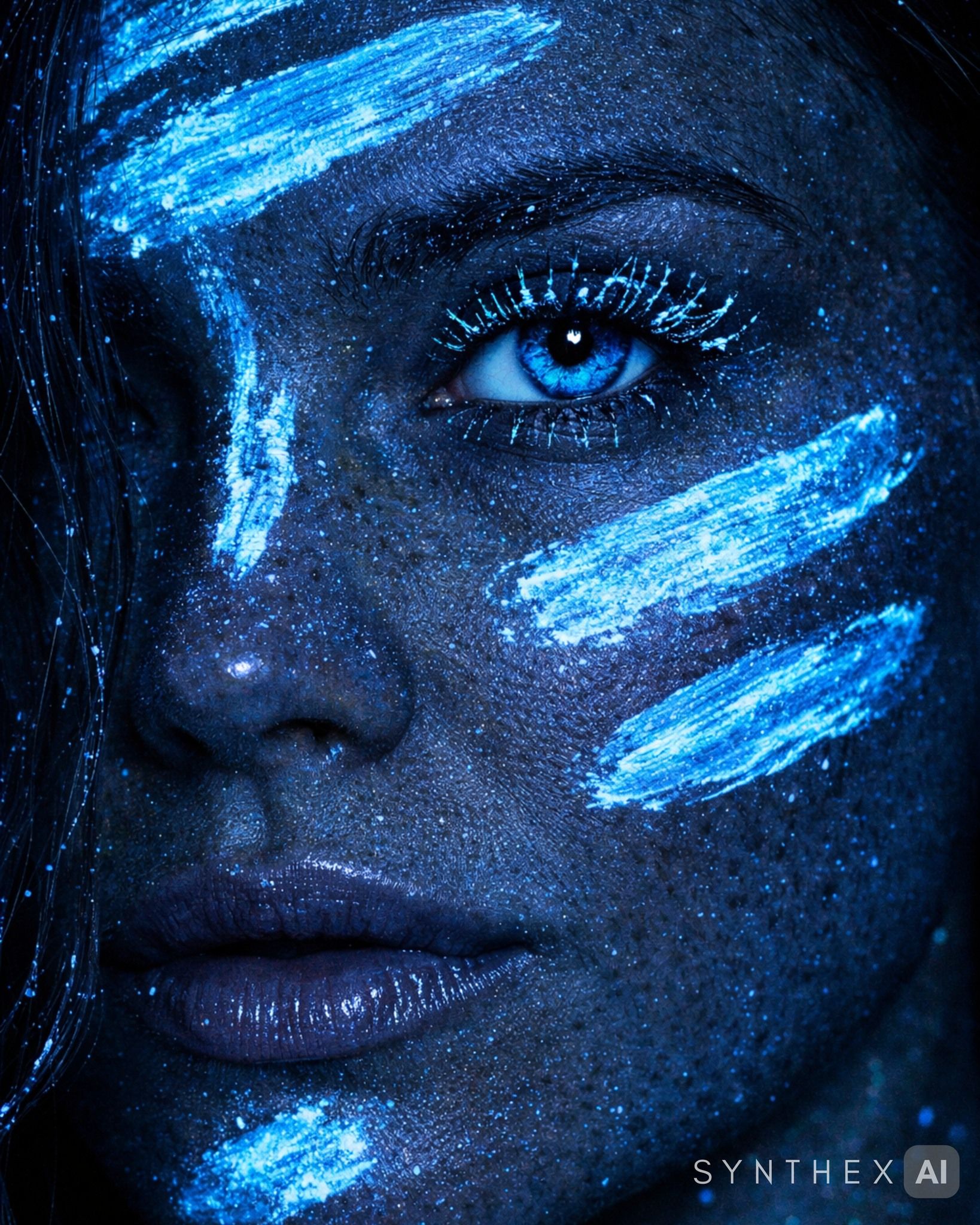 Generate Ultraviolet Fluorescence Beauty Portraits