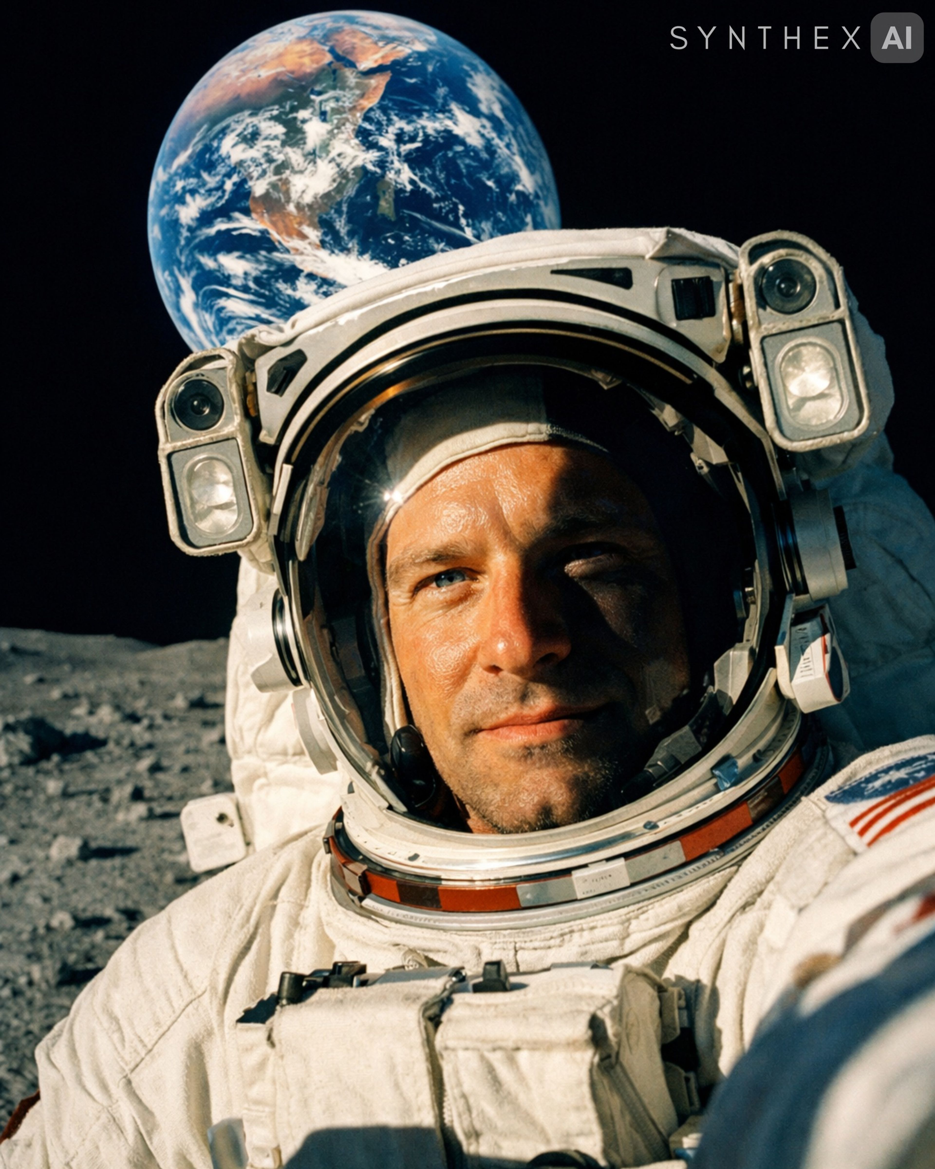 Generate Lunar Surface Astronaut Selfies